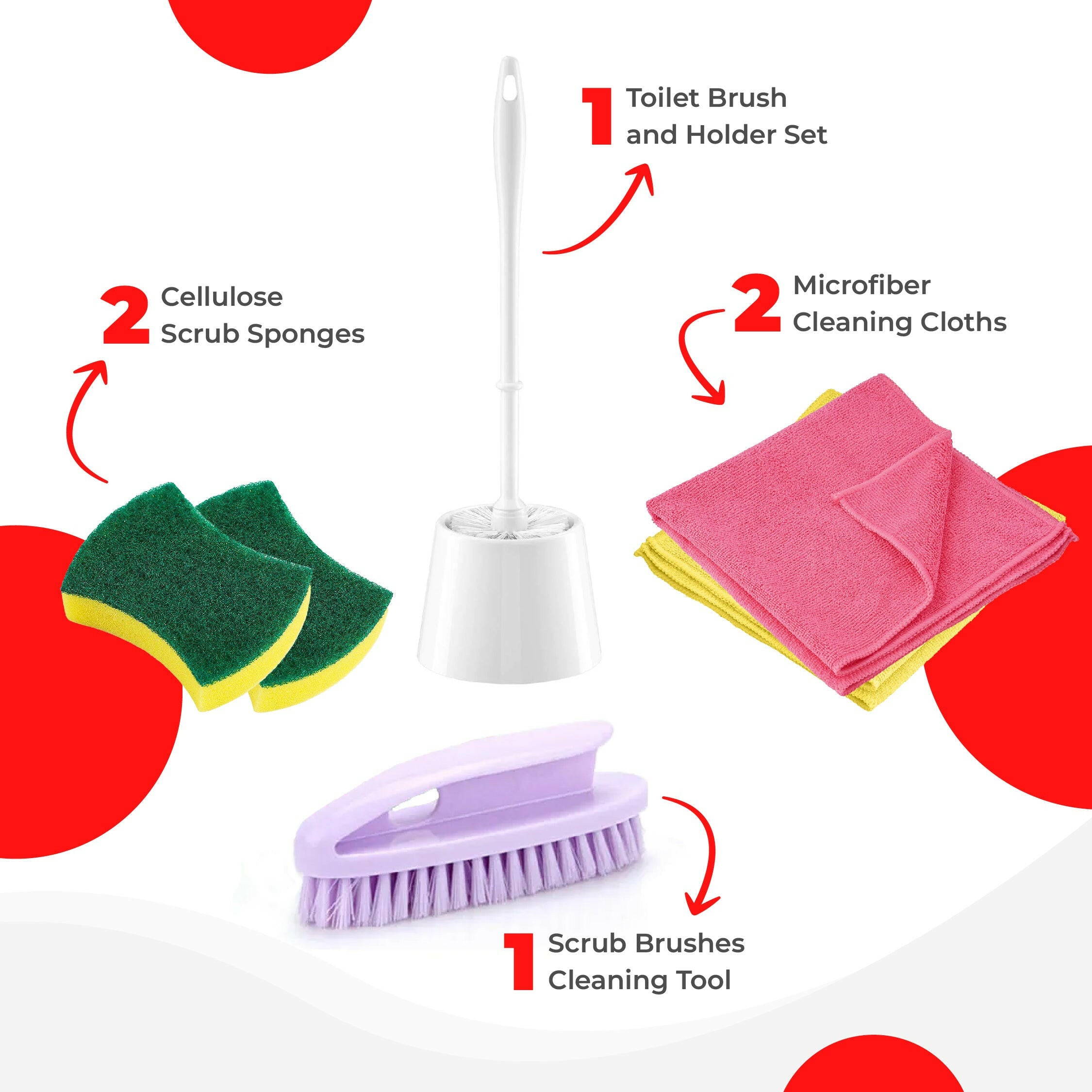 Sparkling Home: The Ultimate Cleaning Kit for Spotless Spaces!