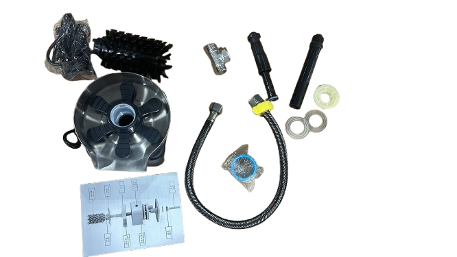 Automatic Electric Cup Washer, High Pressure Washing Machine with Brush and Nine-Hole Charged Nozzle, 10° sloped Bottom Design, for Sink Kitchen Bar Coffee Shop