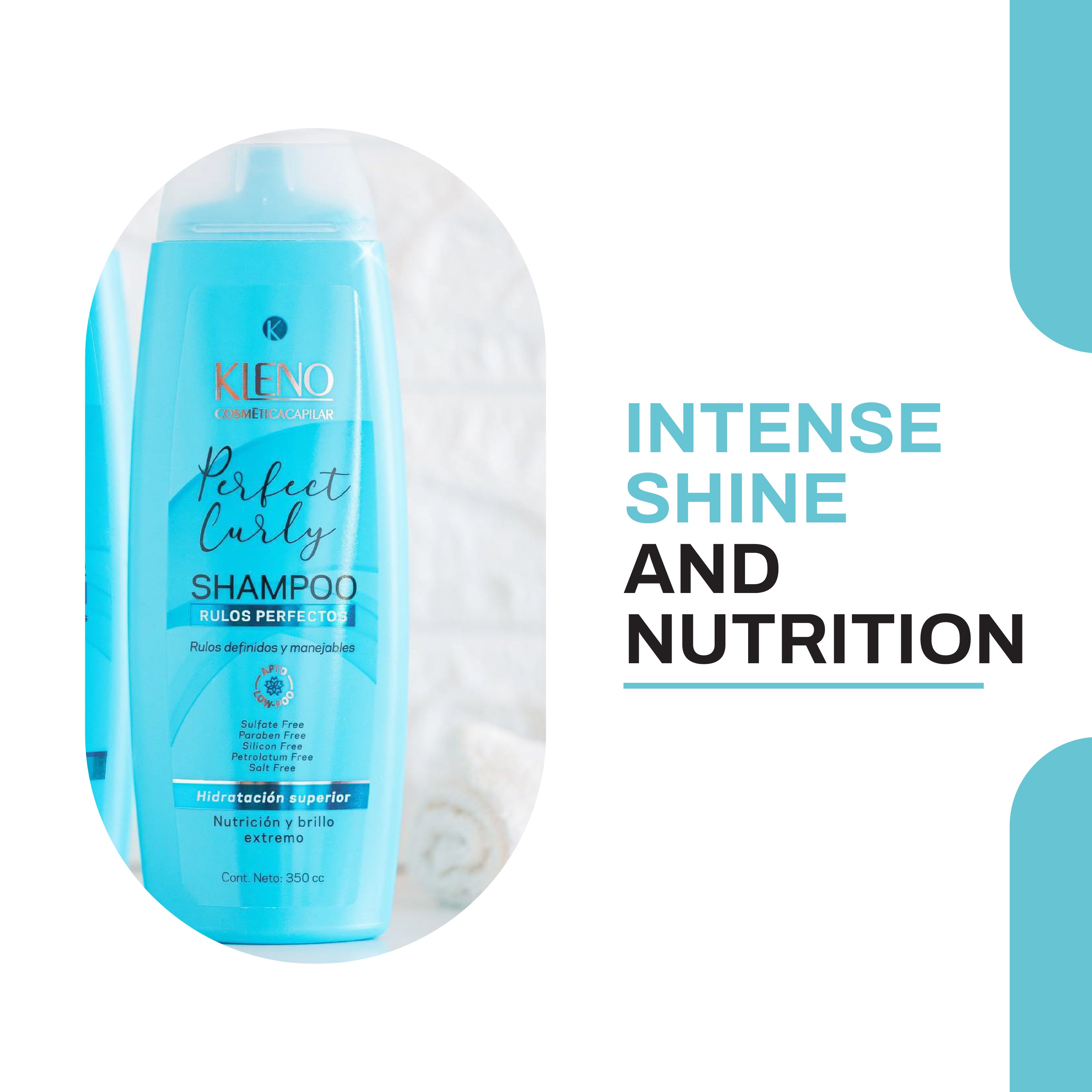 Kleno Shampoo Vegan Perfect Curly-Shampoo Anti-frizz and Extreme nourishment and Shine-11.83 Fl Oz Bottle