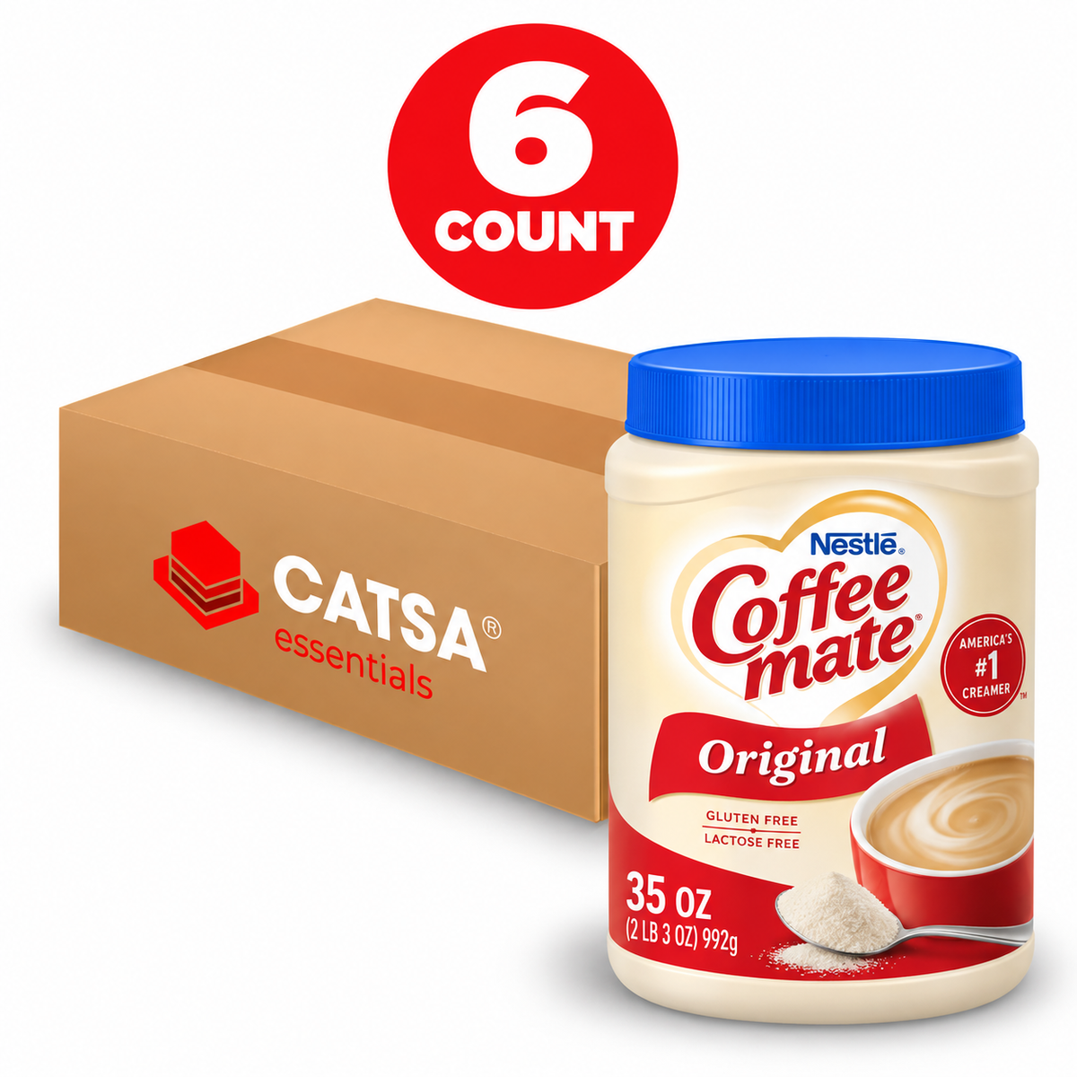 COFFEE MATE ORIGINAL POWDER CREAMER 35 OZ - PACK OF 6