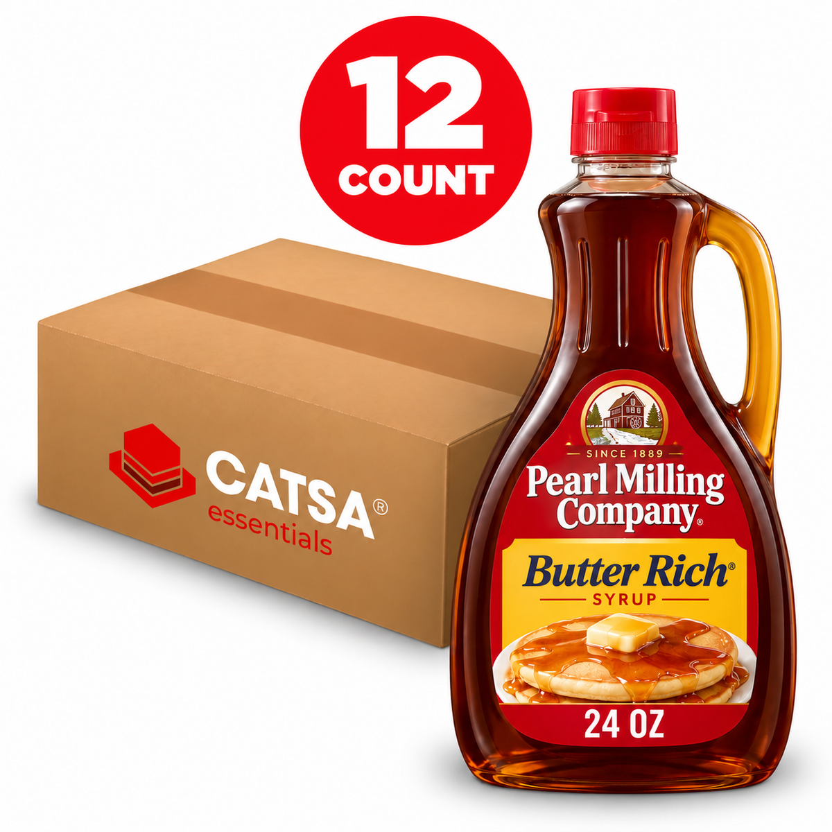 PEARL MILLING COMPANY BUTTER RICH SYRUP 24 OZ - PACK OF 12