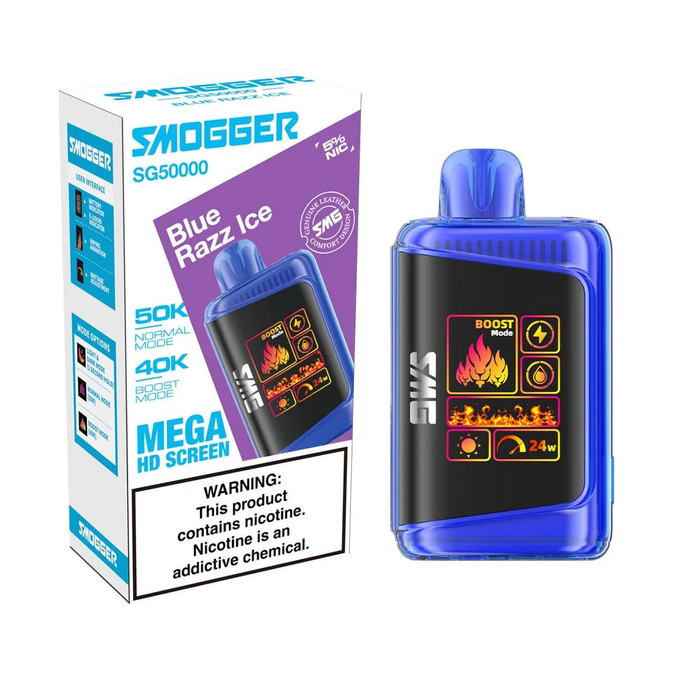 Smogger SG50000 Disposable Vape – 50,000 Puffs Rechargeable Device Multiple Flavors