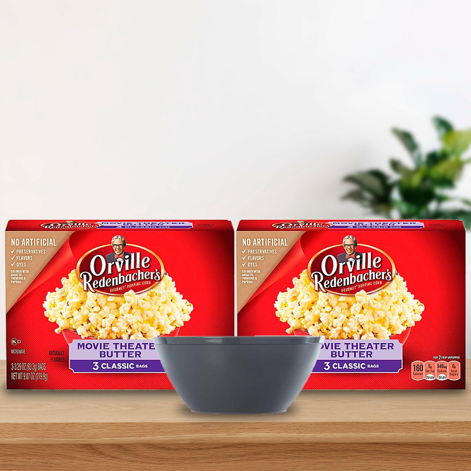2 Orville Redenbacher's Movie Theater, 3 ct + Plastic Bowl