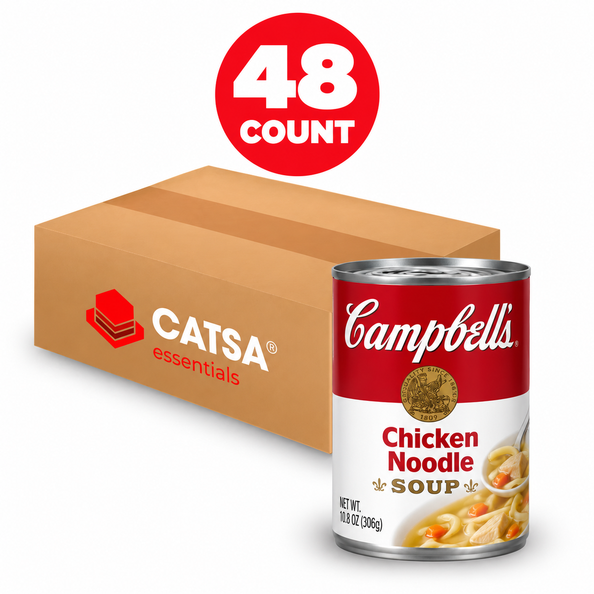 CAMPBELL'S CHICKEN NOODLE SOUP 10.8 OZ - PACK OF 48