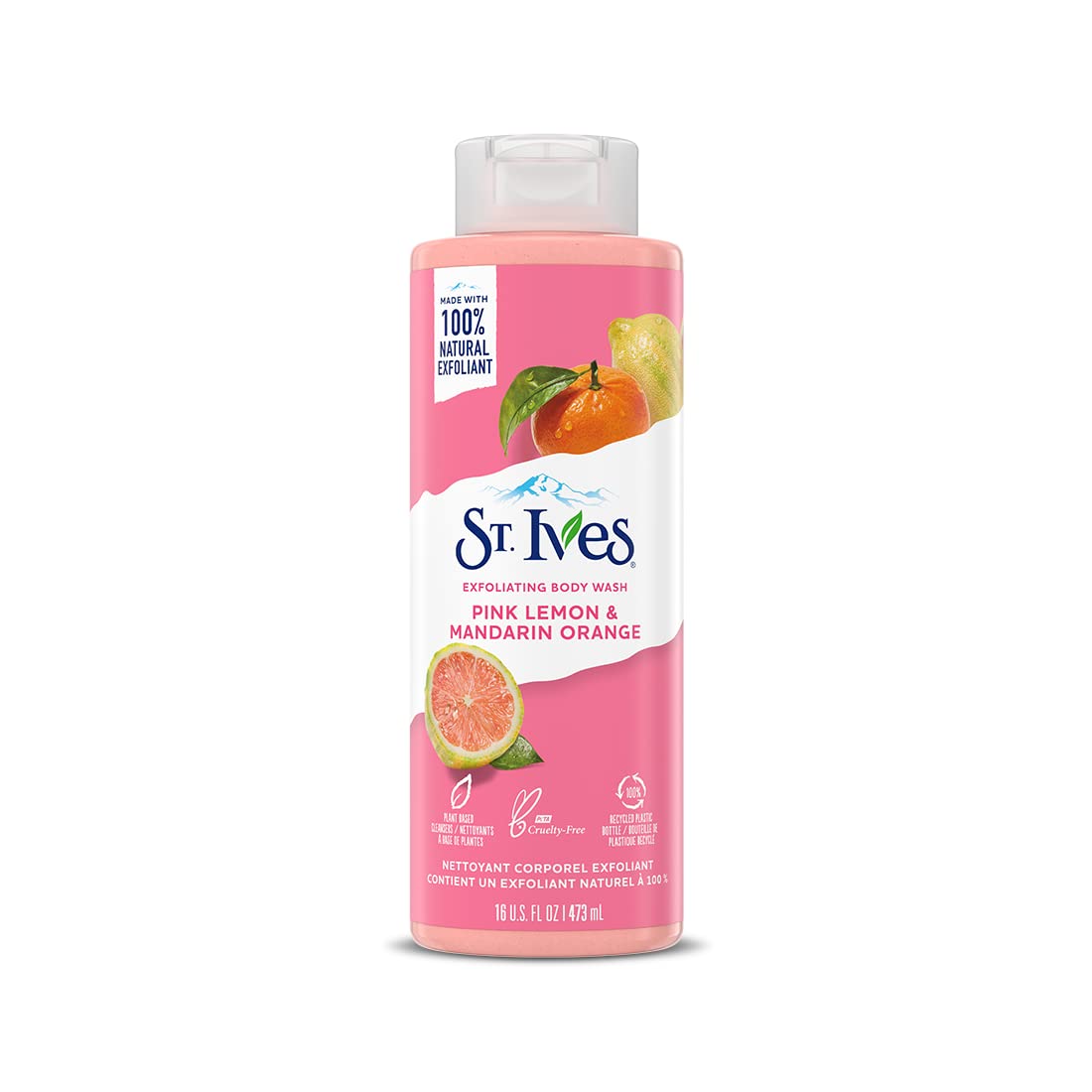 St. Ives Pink Lemon & Mandarin Orange Exfoliating Body Wash 16 oz