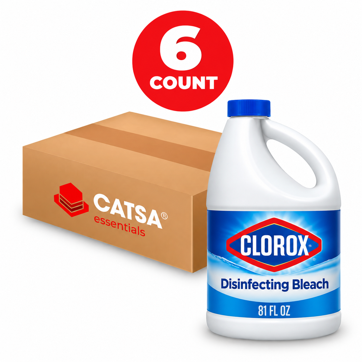 CLOROX DISINFECTING BLEACH 81 OZ - PACK OF 6