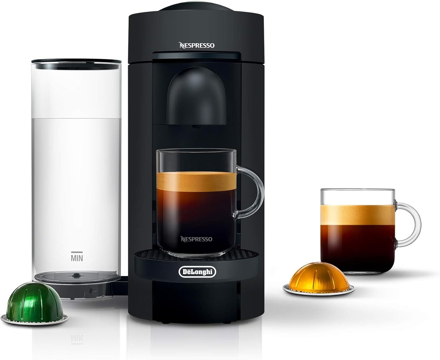 Nespresso Vertuo Plus Deluxe Coffee and Espresso Maker by De'Longhi, Matte Black (OPEN BOX)