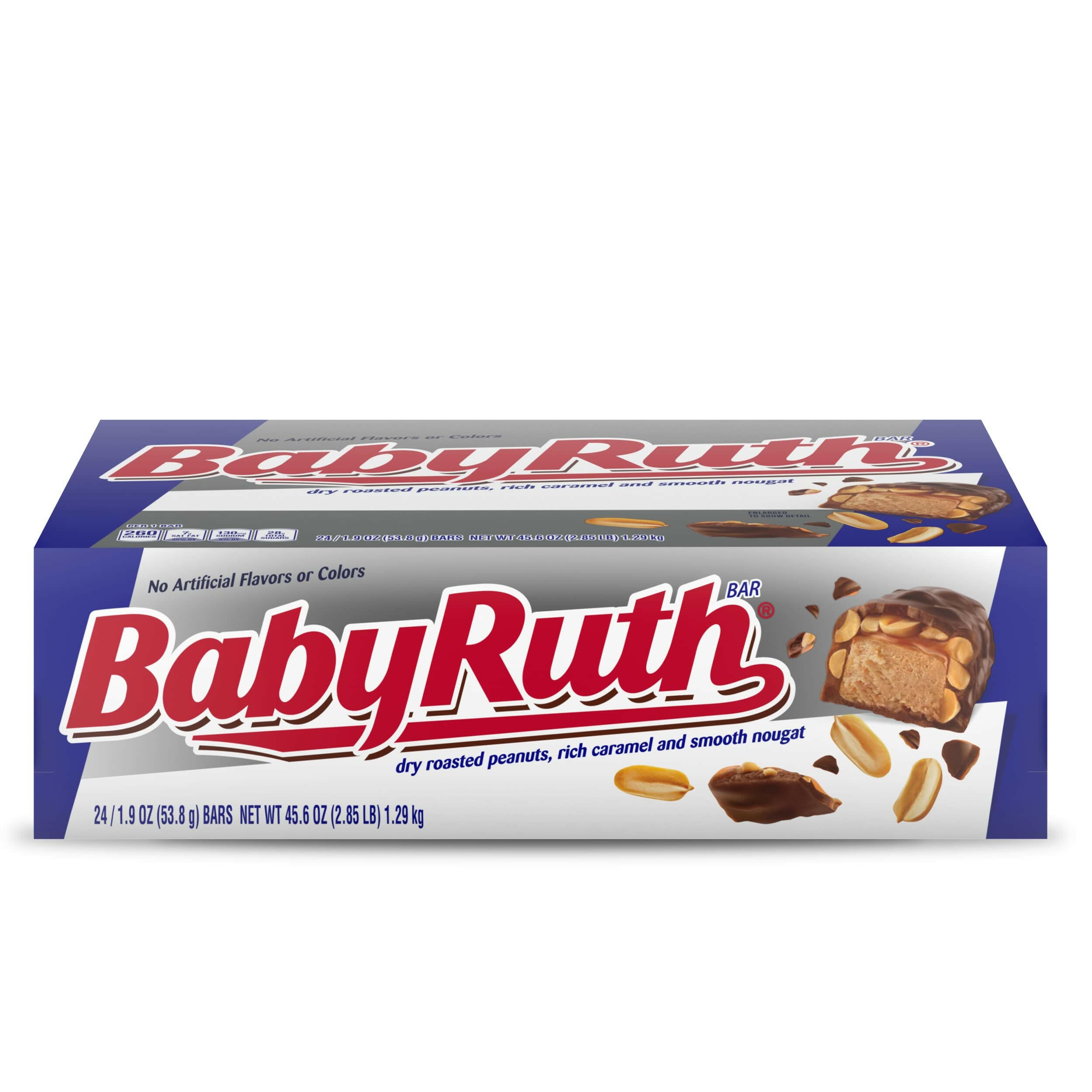 Baby Ruth Milk Chocolate Candy Bars, 2.1 Ounce Bar - Pack of 24
