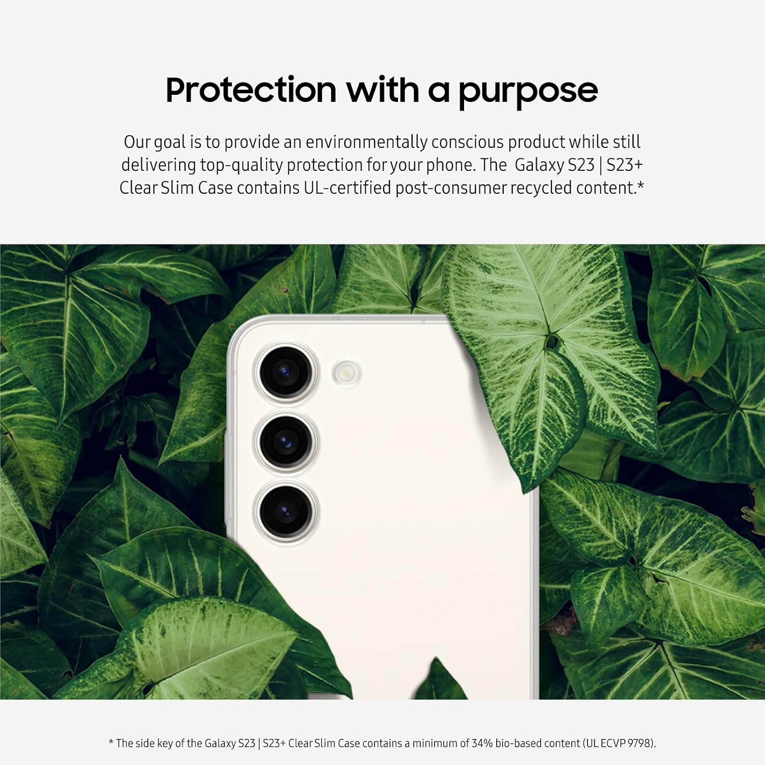 SAMSUNG Galaxy S23 Clear Slim Phone Case, Protective Cover w/Glossy, Thin Design, Protects from Drops and Scratches, Premium, Durable Material, US Version, EF-QS911CTEGUS, Transparent