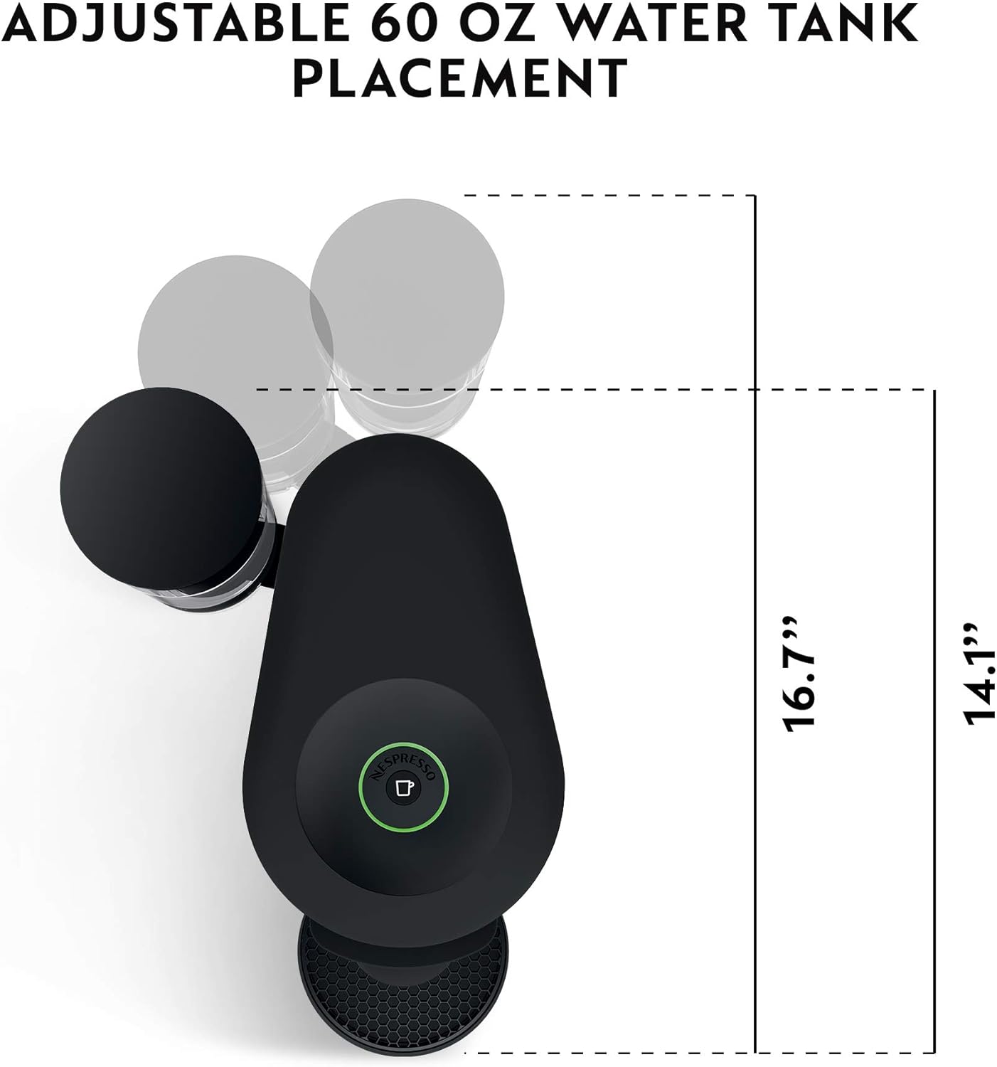 Nespresso Vertuo Plus Deluxe Coffee and Espresso Maker by De'Longhi, Matte Black (OPEN BOX)