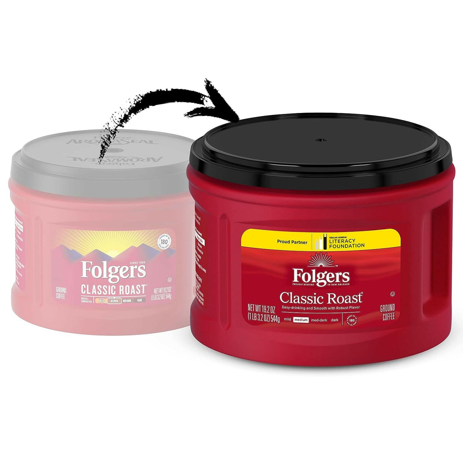Folgers Classic Roast Instant Coffee, 19.20 oz