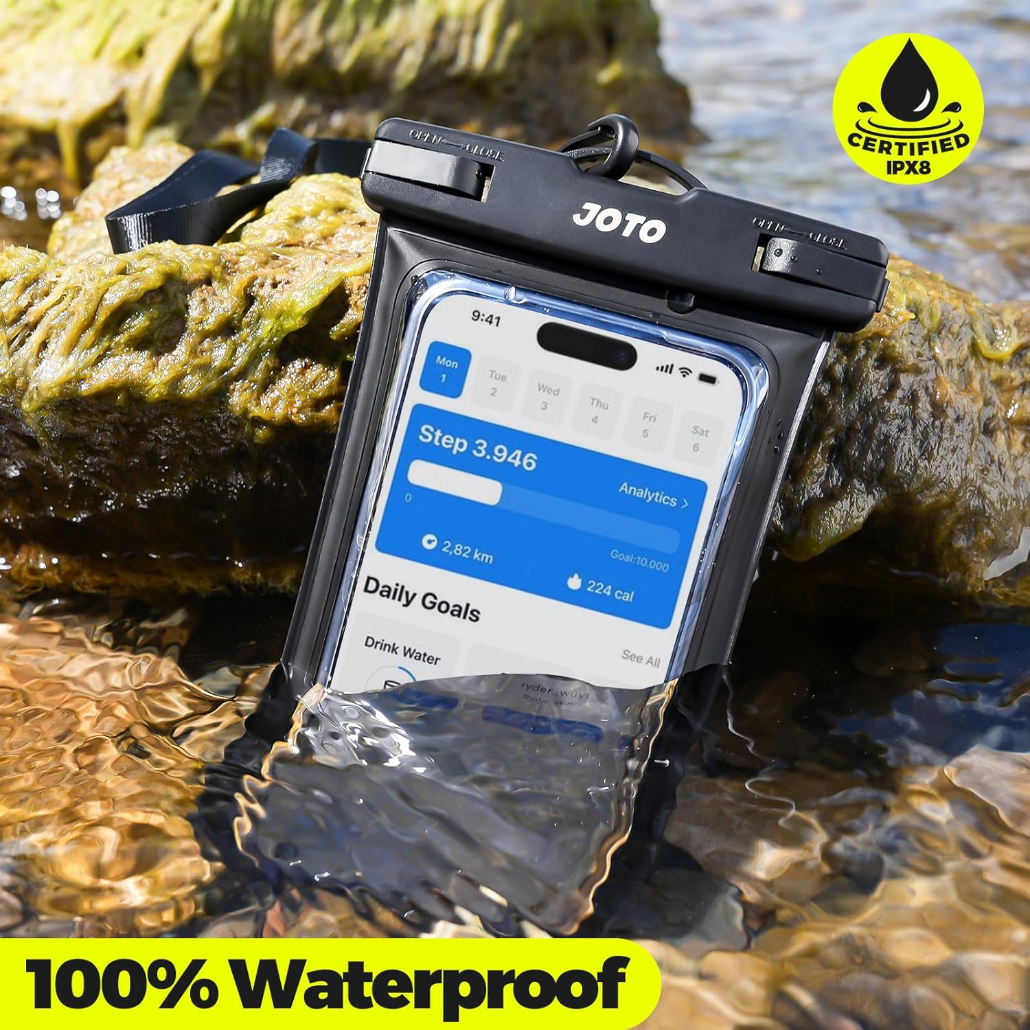 JOTO Universal Waterproof Phone Case – IPX8 Dry Bag Pouch for Smartphones