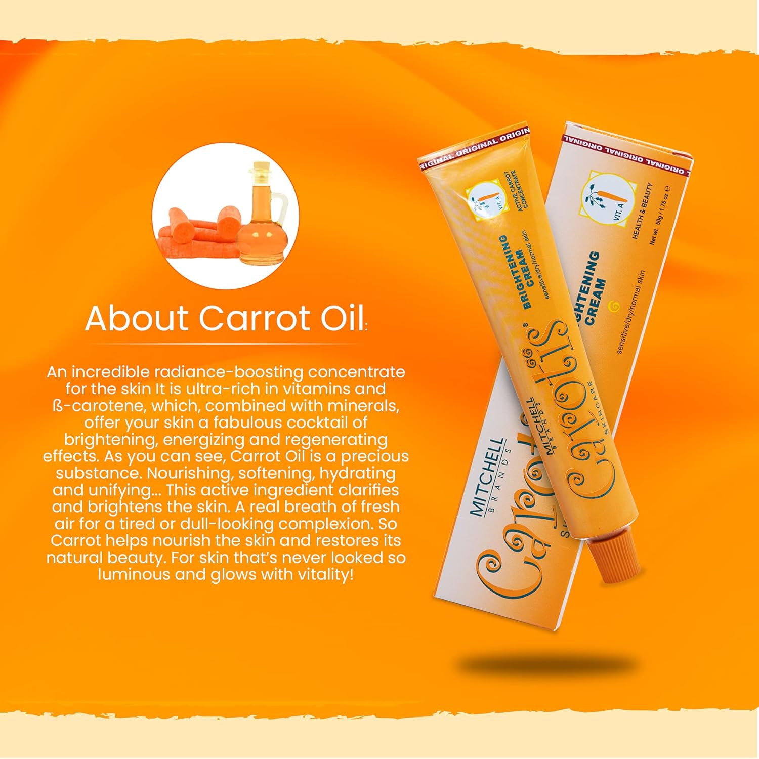 Carotis Brightening Cream with Active Carrot Concentrate 1.76 oz