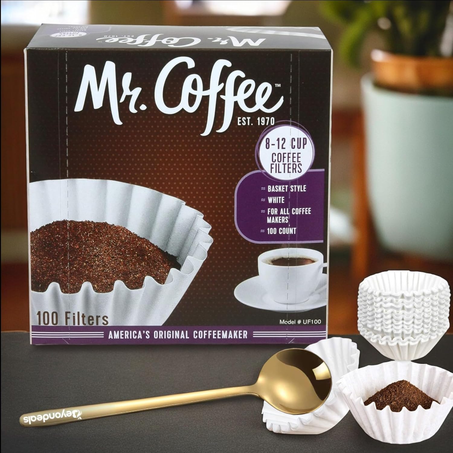 Mr. Coffee Basket Coffee Filters, 8–12 Cup, 100 Count