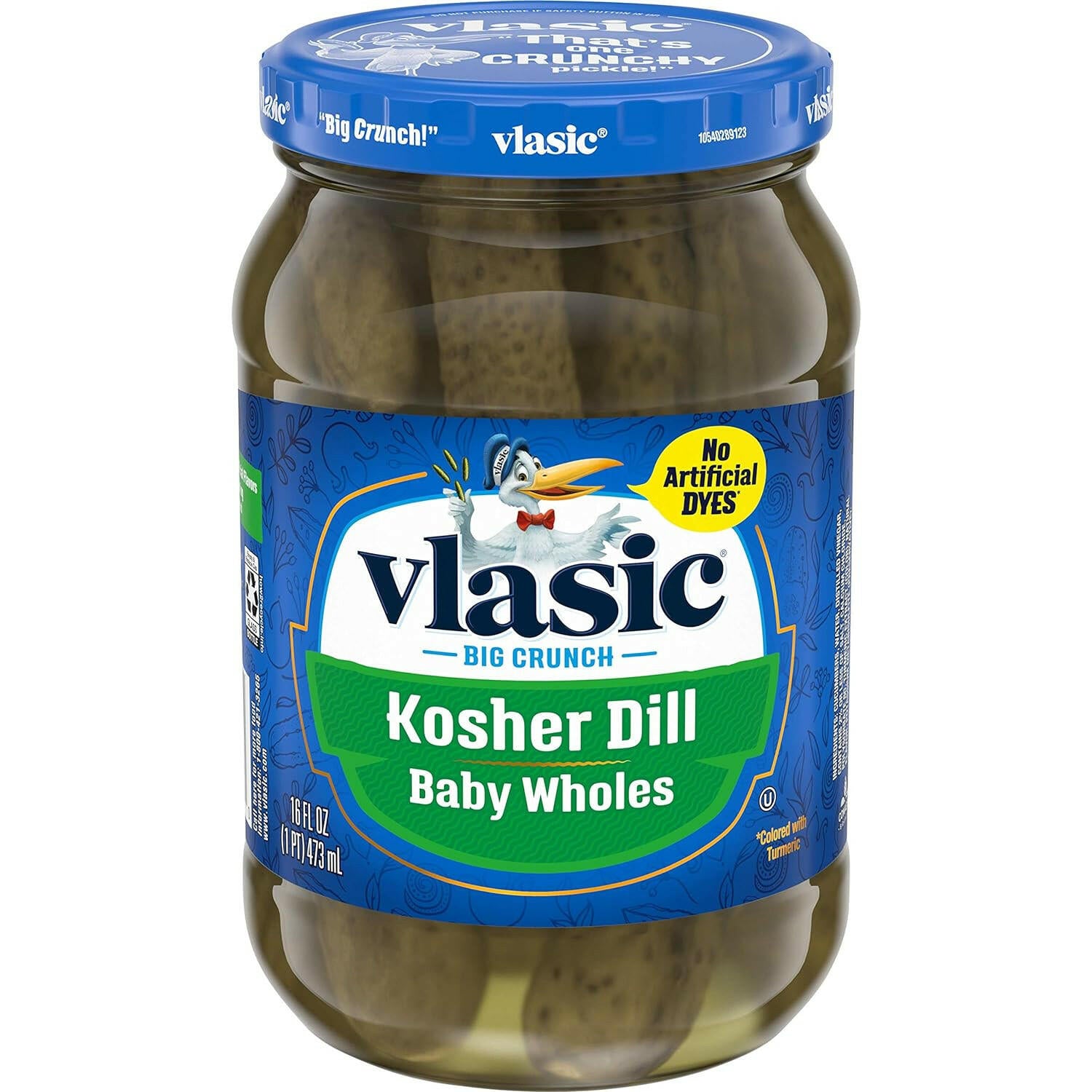 Vlasic Kosher Dill Baby Wholes Pickles, 16 oz