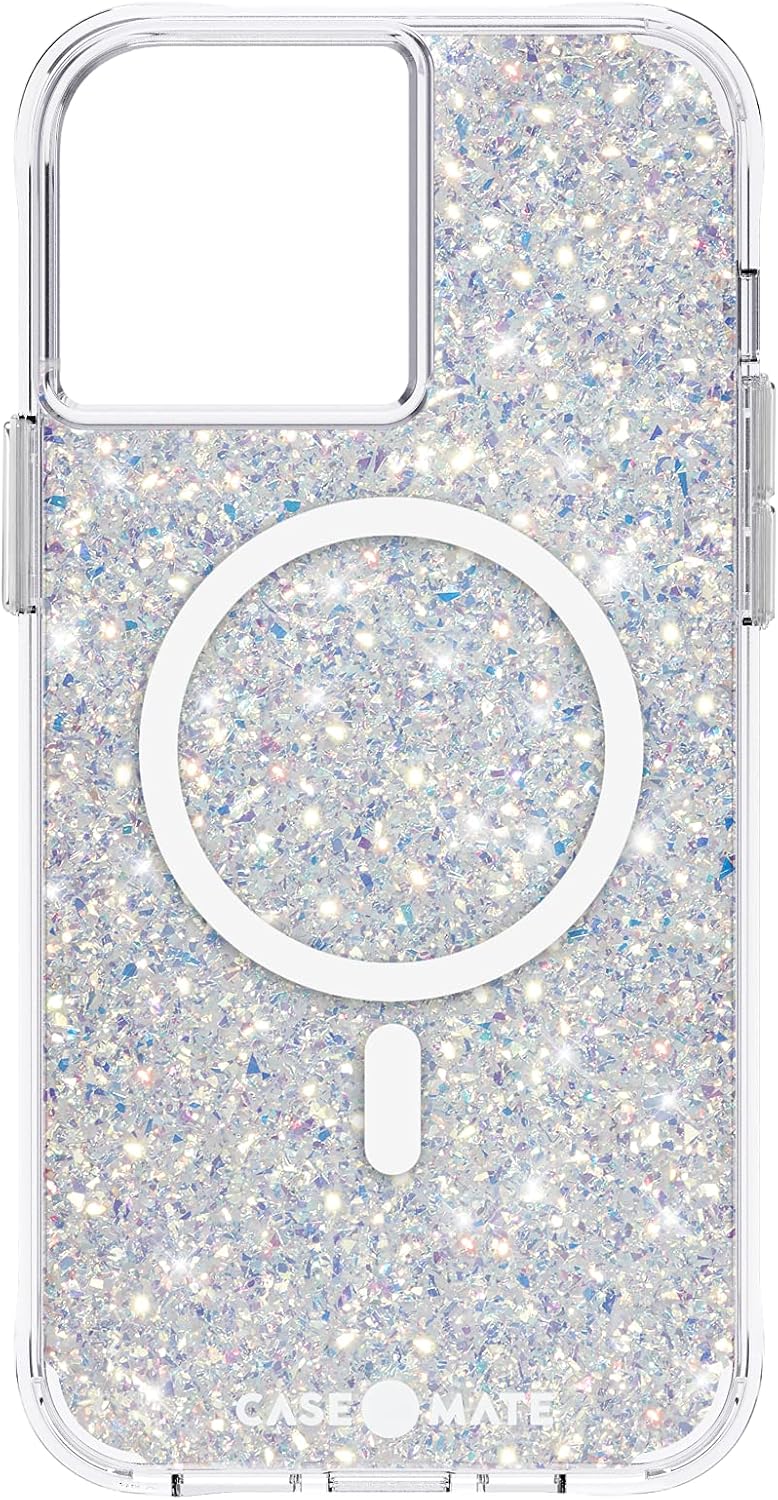 Case-Mate iPhone 13 Pro Case Twinkle Stardust - Clear Glitter Sparkle Bumper Cover for Apple iPhone 13 Pro 6.1" with 10FT Drop Protection and Built-in MagSafe Compatibility