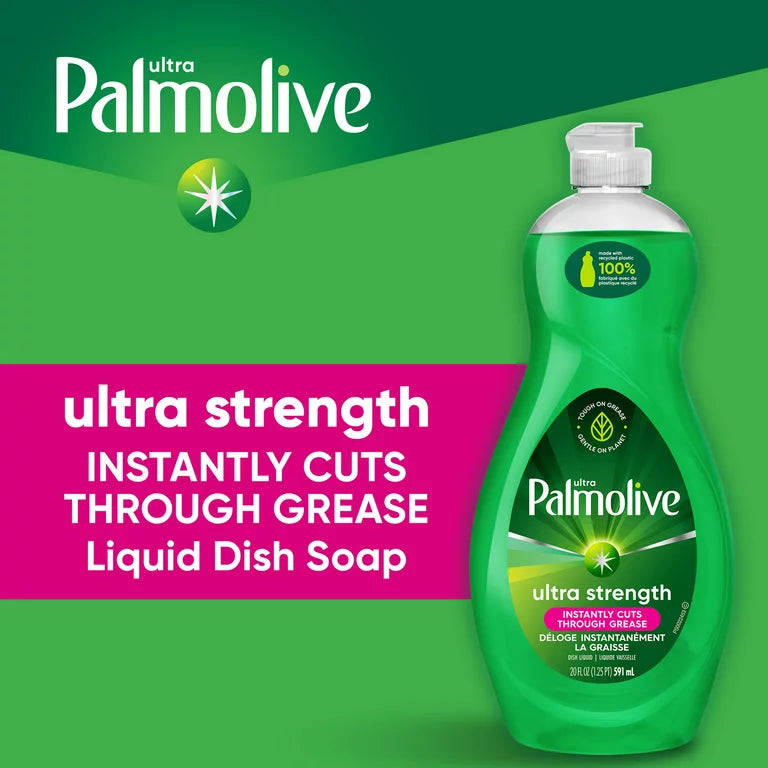 2 Palmolive Dishwashing Liquid, 20 Fl Oz + Cellulose Scrub Sponge.