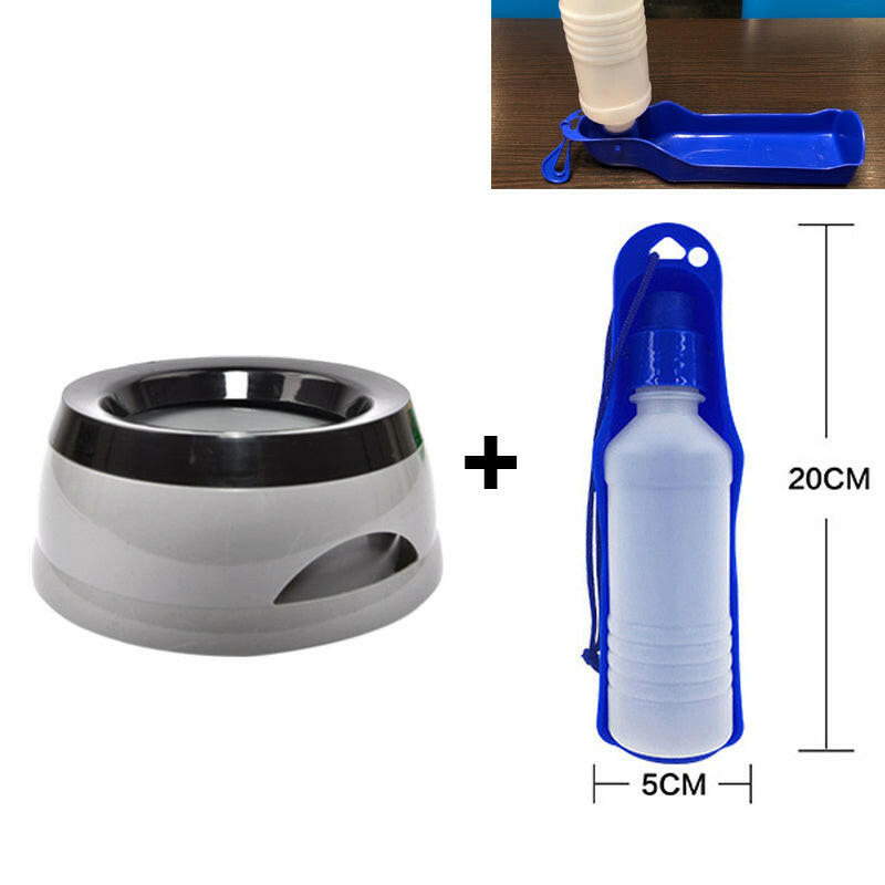 Smart Pet Bowl Slow Feeder, and Non-Slip Design, Bonus Water Bottle Feeder - No More Spills!