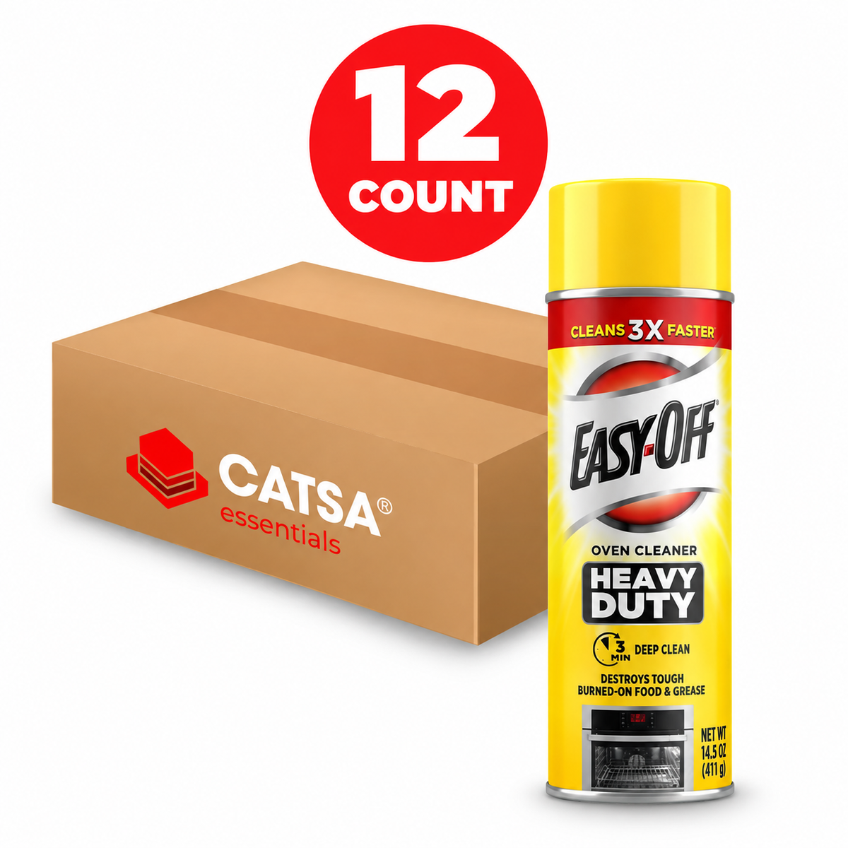 EASY-OFF HEAVY DUTY OVEN CLEANER 14.5 OZ - PACK OF 12