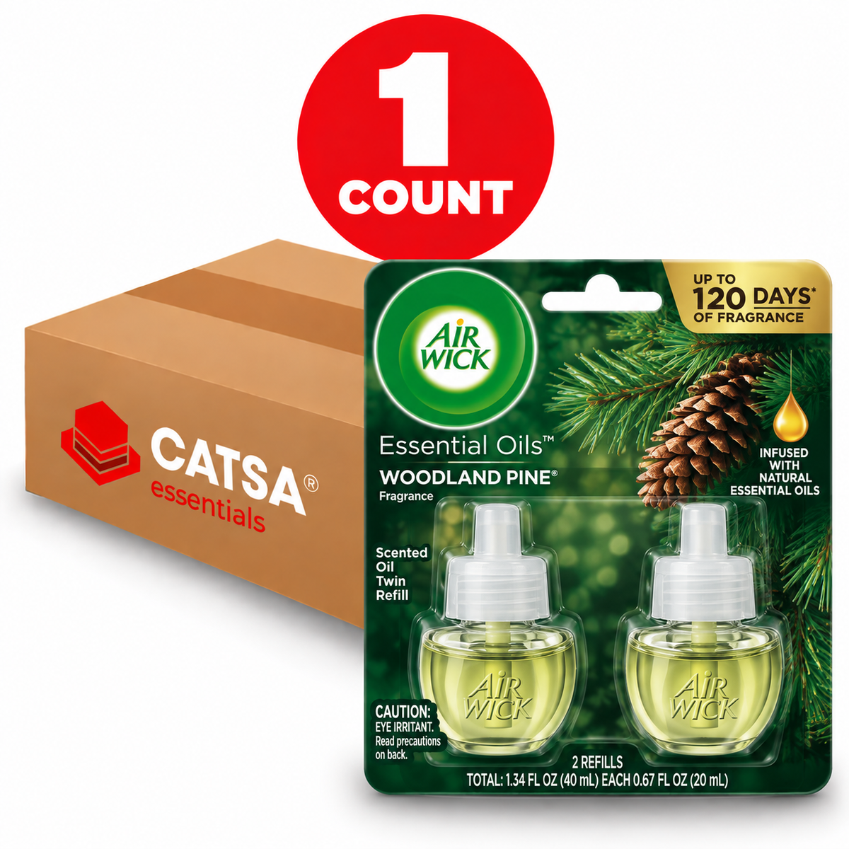 AIR WICK SCENTED OIL TWIN REFILL WOODLAND PINE 1 CT - PACK OF 1