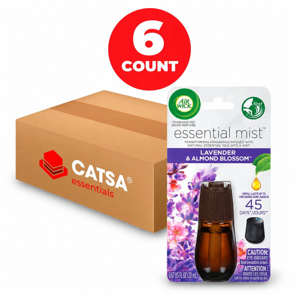 AIR WICK ESSENTIAL MIST LAVENDER & ALMOND BLOSSOM 1 CT - PACK OF 6