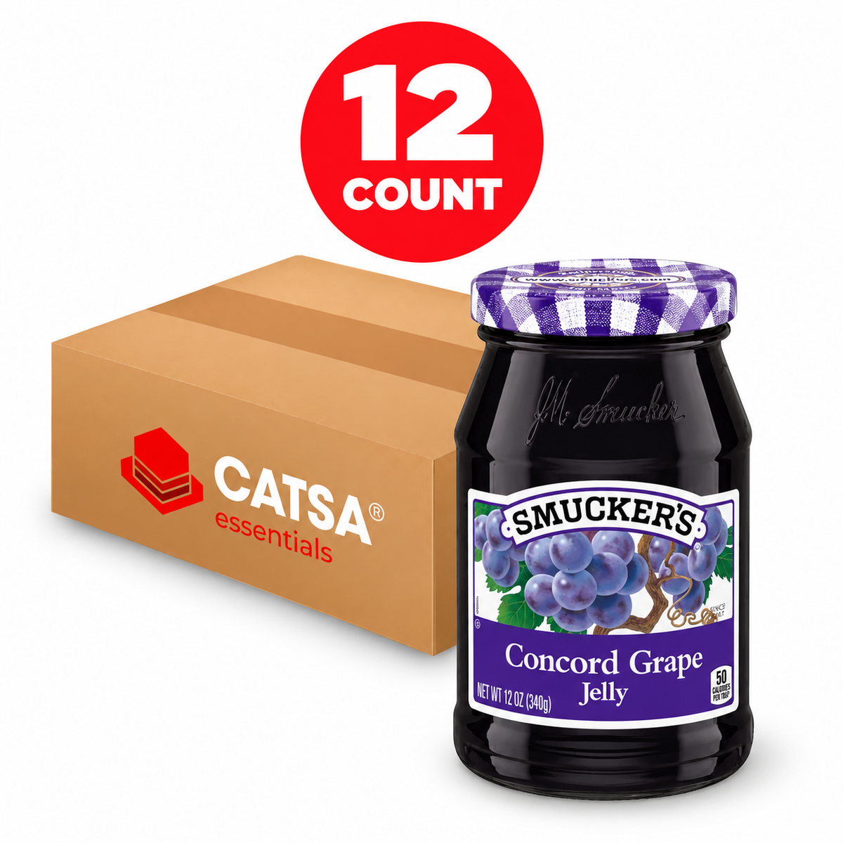 SMUCKER'S GRAPE JELLY 12 OZ - PACK OF 12