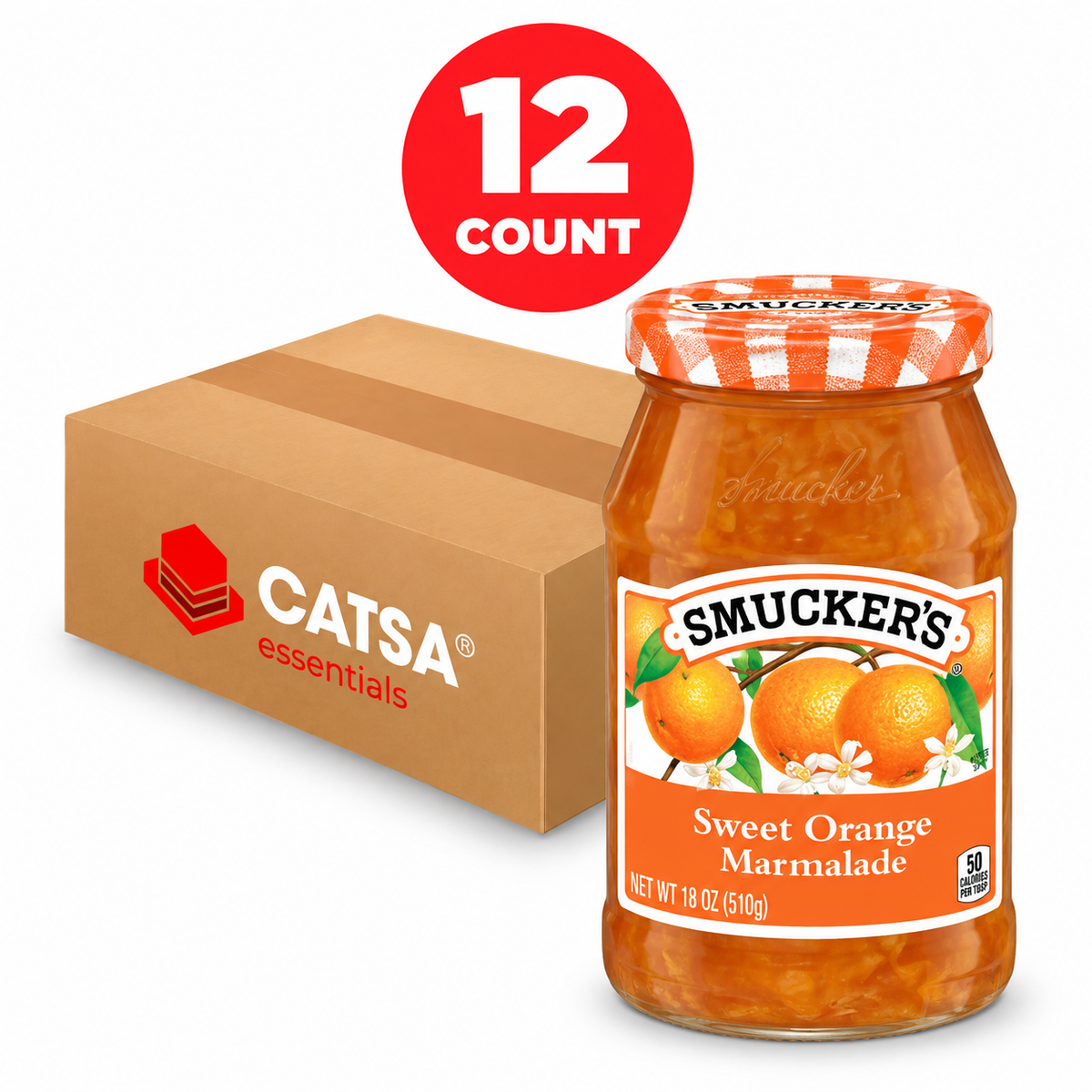SMUCKER'S SWEET ORANGE MARMALADE 18 OZ - PACK OF 12