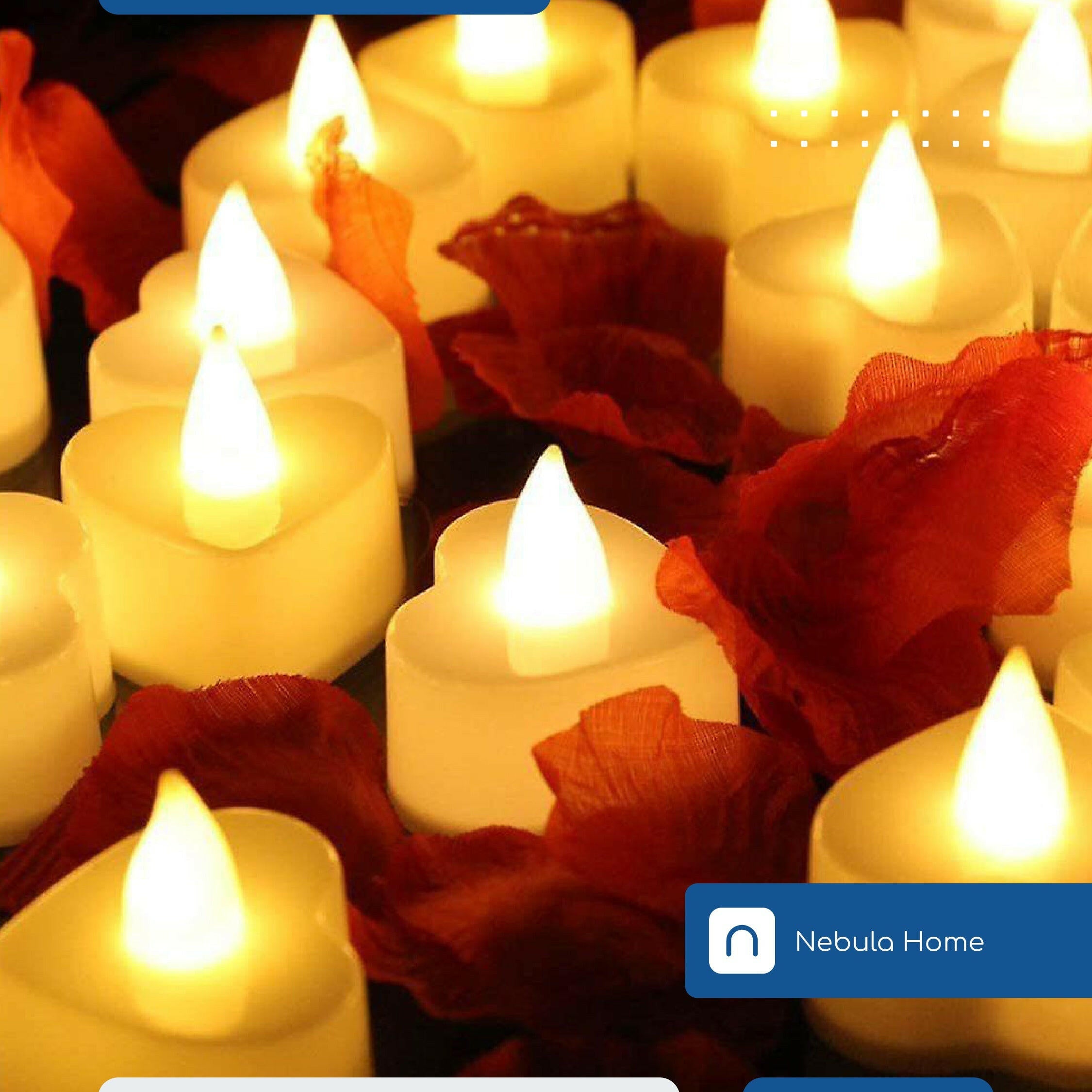 Radiant Heart-Shaped LED Candles: Illuminate Your Moments! 24 CT
