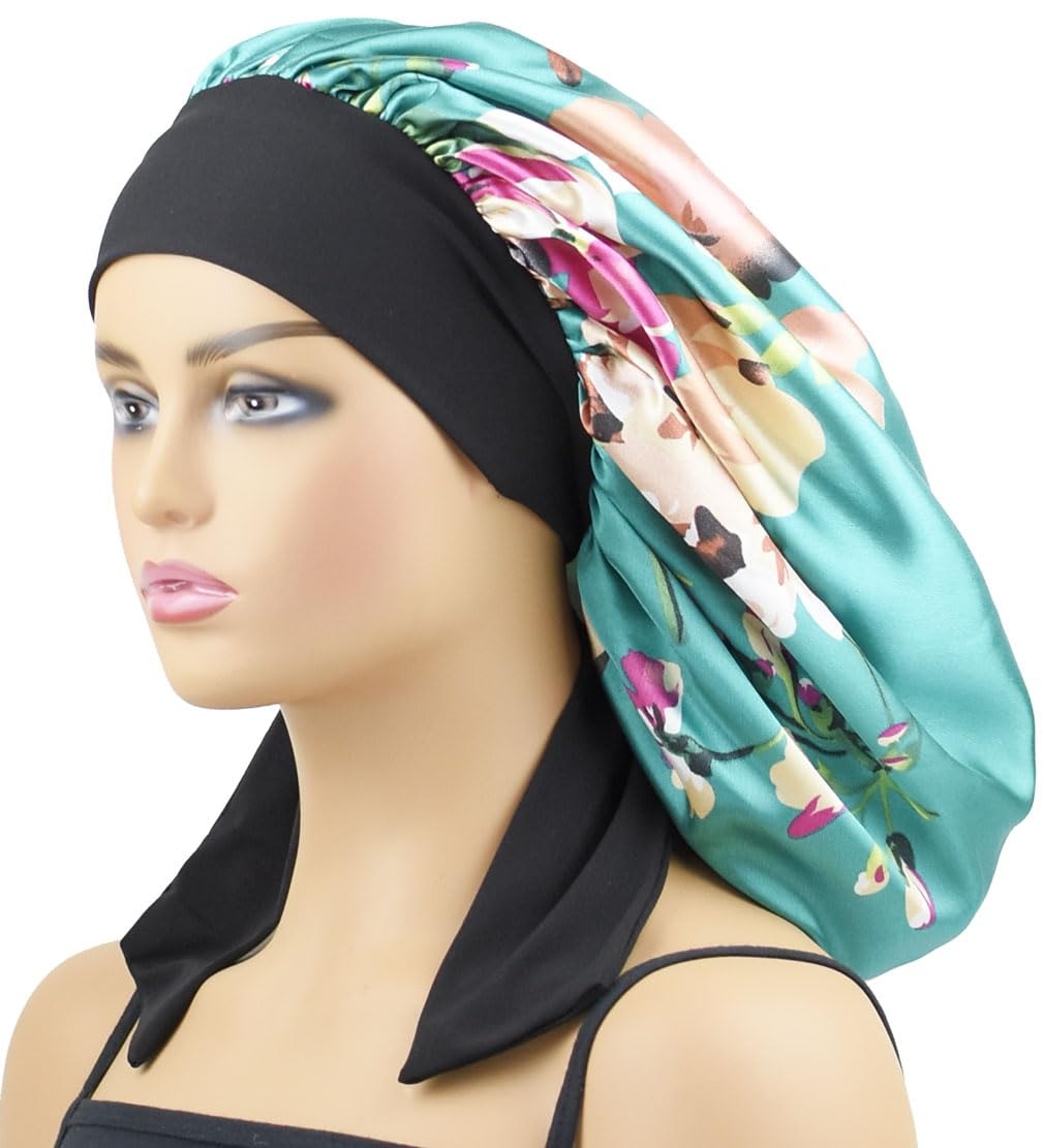 African Print Satin Sleeping Cap