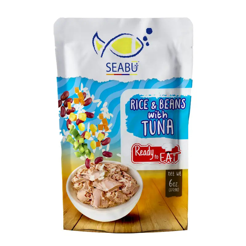 (Pack of 12) SEABU Rice & Beans with Tuna Ready to Eat Meal – 6 oz