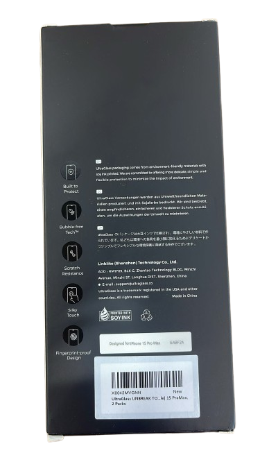 UltraGlass Screen Protector for iPhone 15 Pro Max – 2 Pack, Bubble-Free, Scratch Resistant