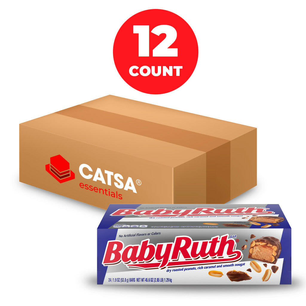 Baby Ruth Milk Chocolate Candy Bars, 2.1 Ounce Bar - Pack of 24