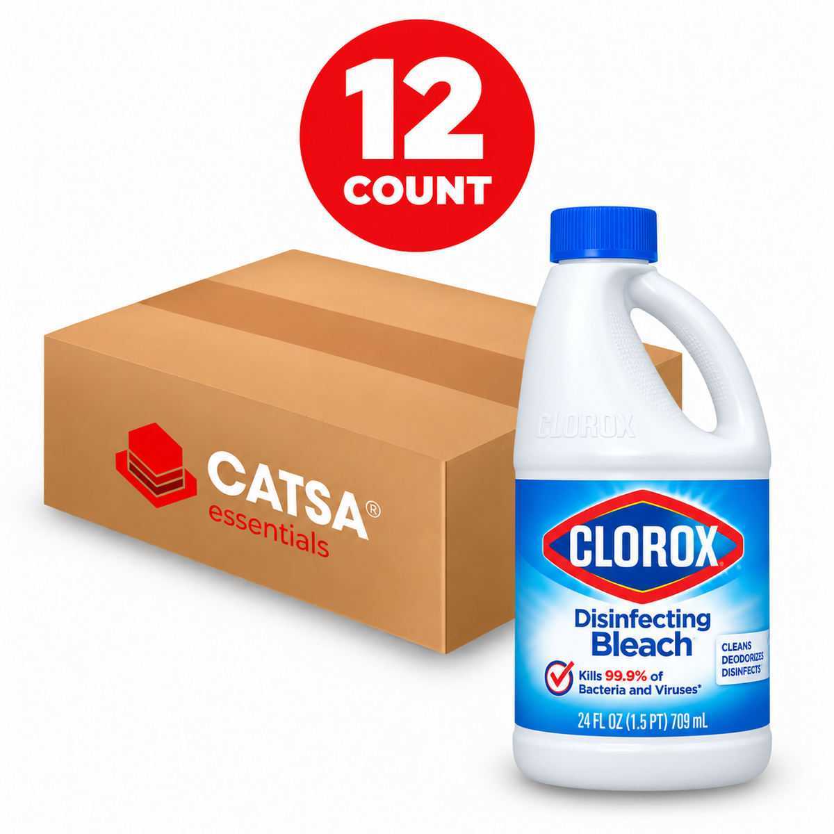 CLOROX DISINFECTING BLEACH 24 OZ - PACK OF 12