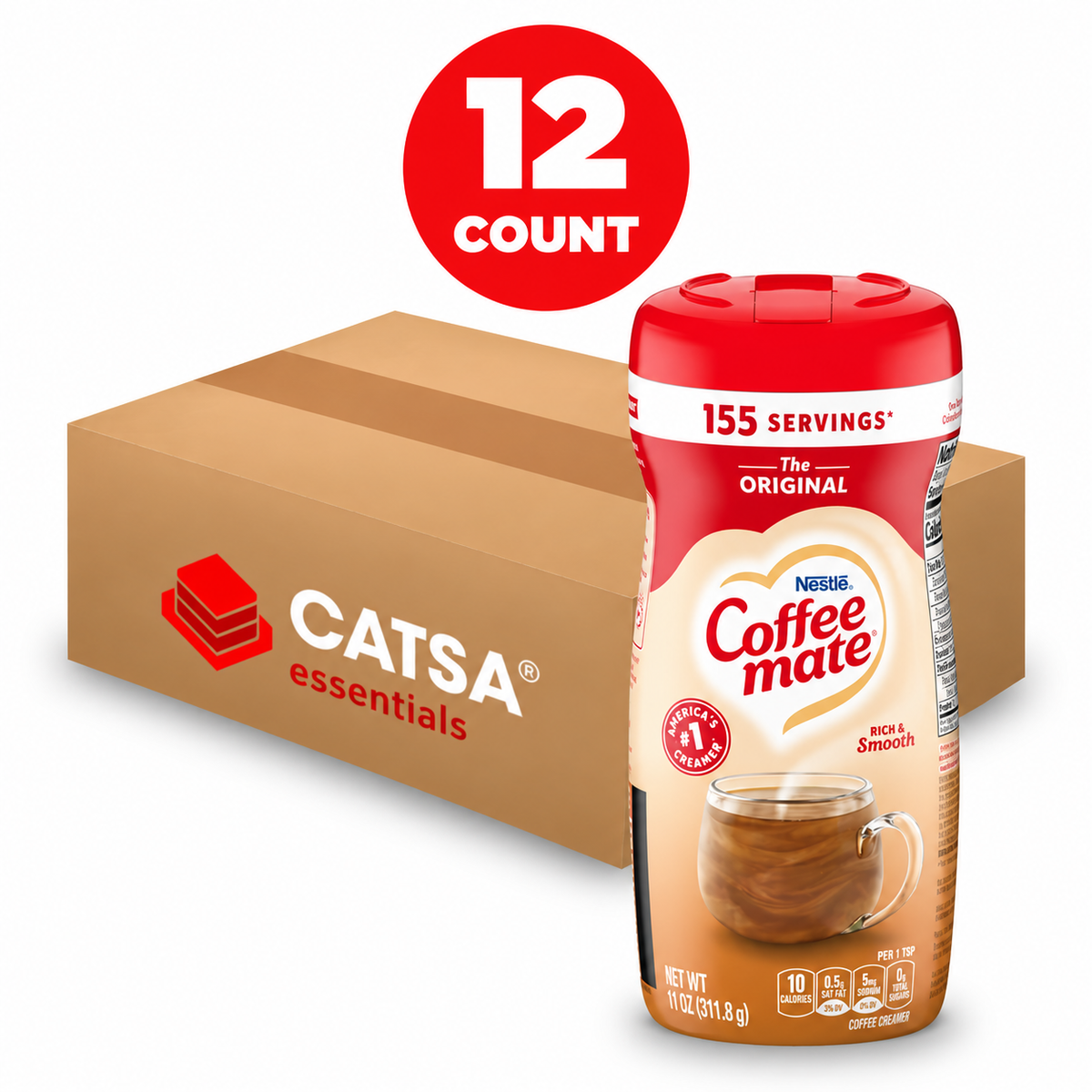 COFFEE MATE ORIGINAL POWDER CREAMER 11 OZ - PACK OF 12