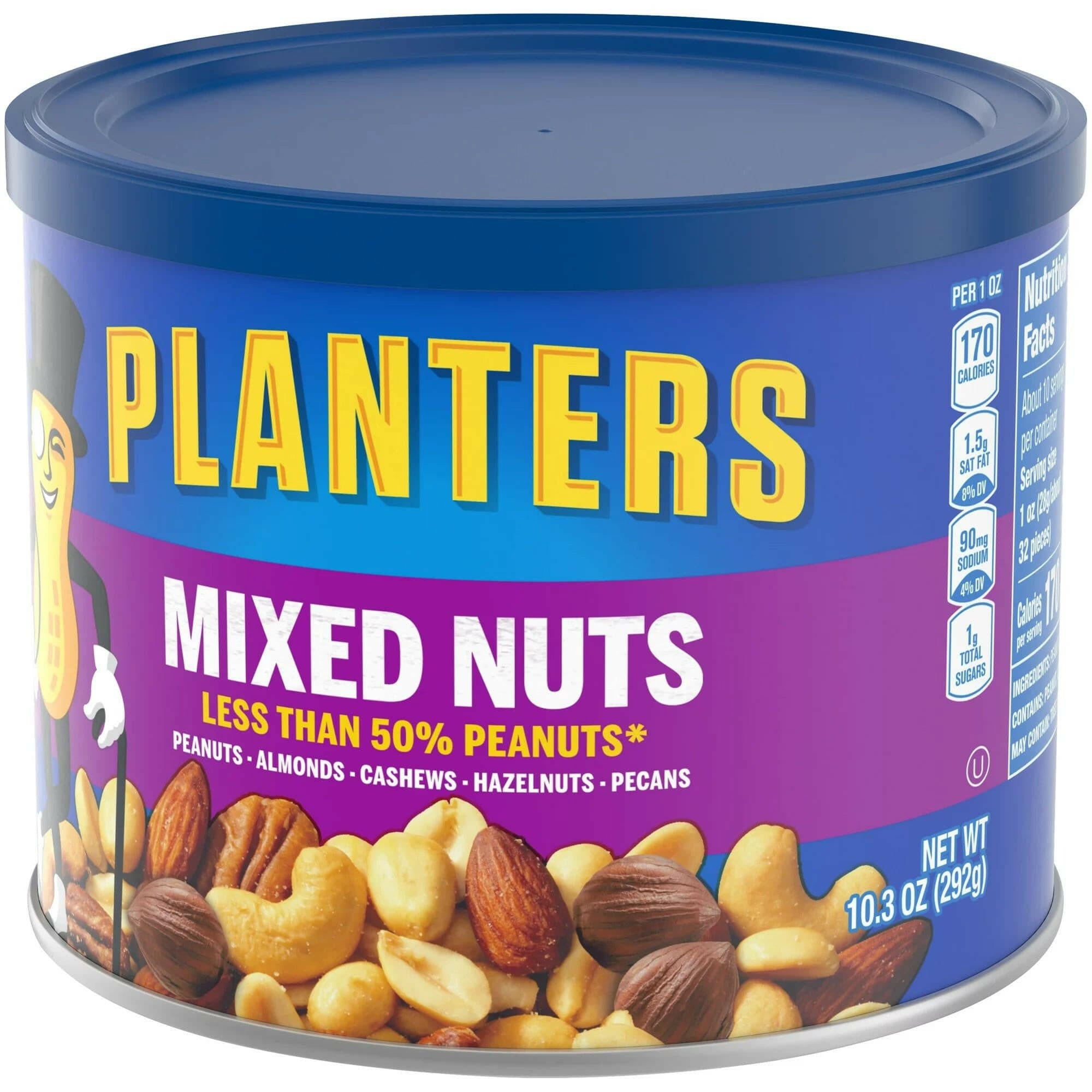 2 Planters Mixed Nuts Less Than 50%, 10.3 oz + 1 David's Original Jumbo Sunflower Seeds 5.25oz + Bowl as a gift.