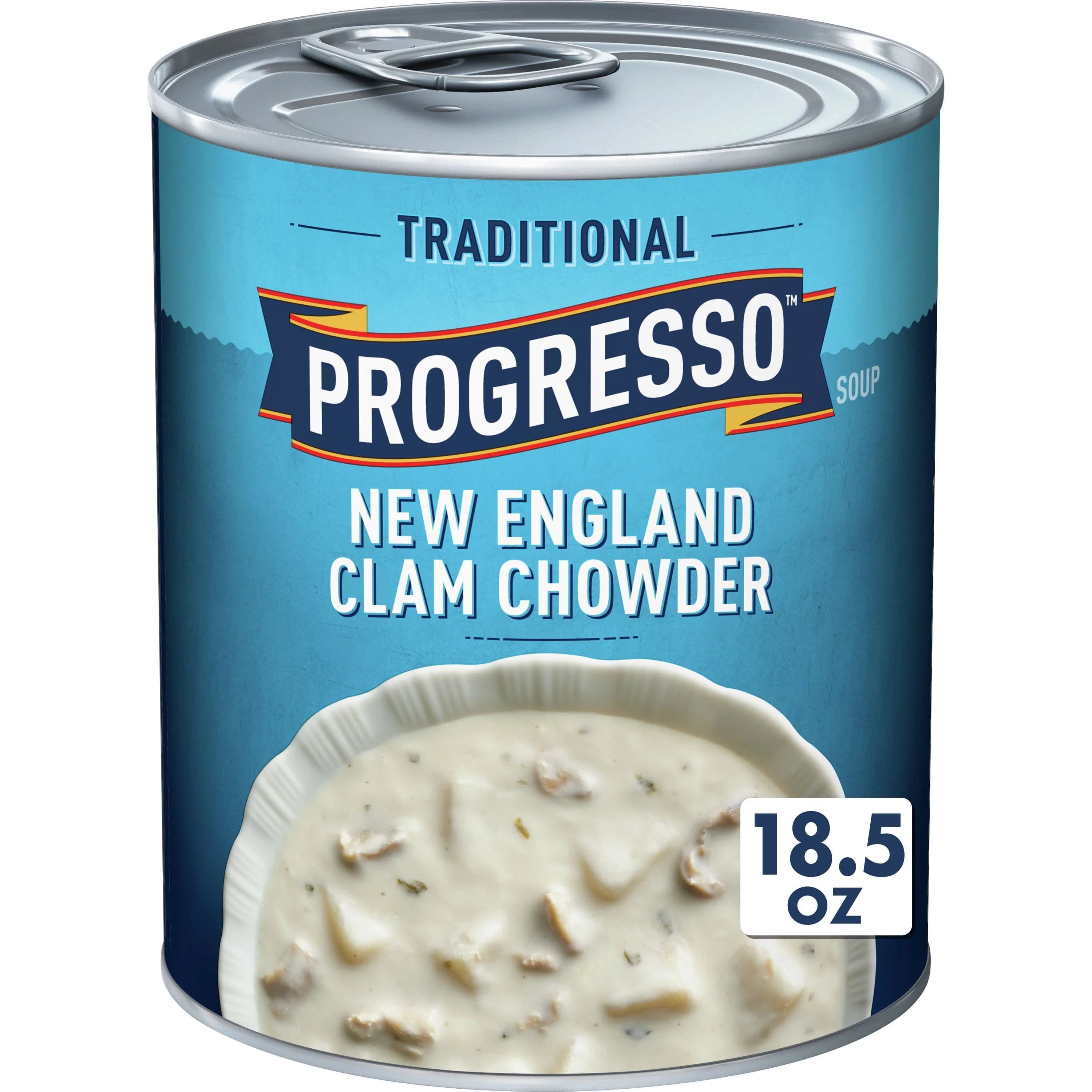 Progresso Traditional, New England Clam Chowder Soup, Gluten Free, 18.5 oz..
