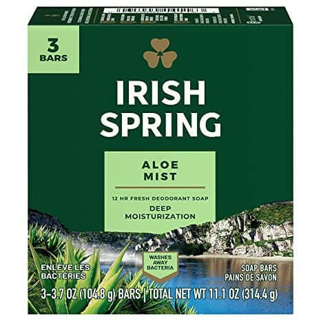 Irish Spring Aloe Deodorant 3 Bath Bar, 3.75 oz.