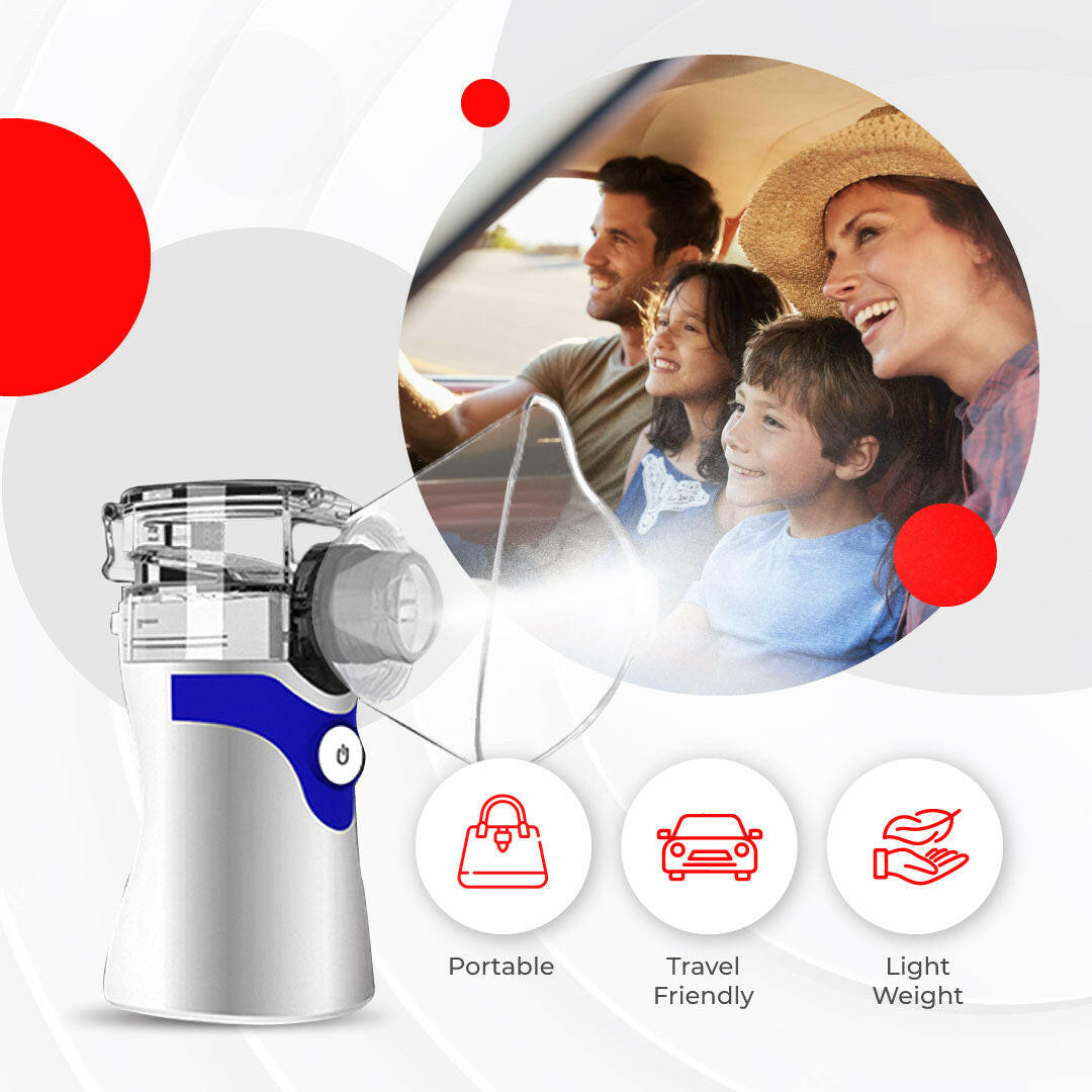 Advanced Mesh Nebulizer - Efficient and Silent Respiratory Treatment for All Ages - Portable and Easy to Use