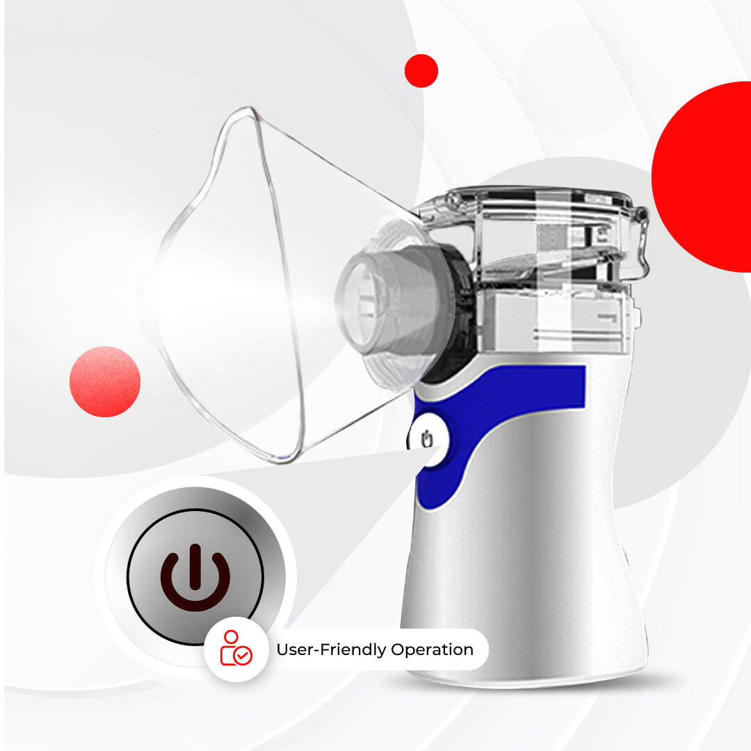 Advanced Mesh Nebulizer - Efficient and Silent Respiratory Treatment for All Ages - Portable and Easy to Use