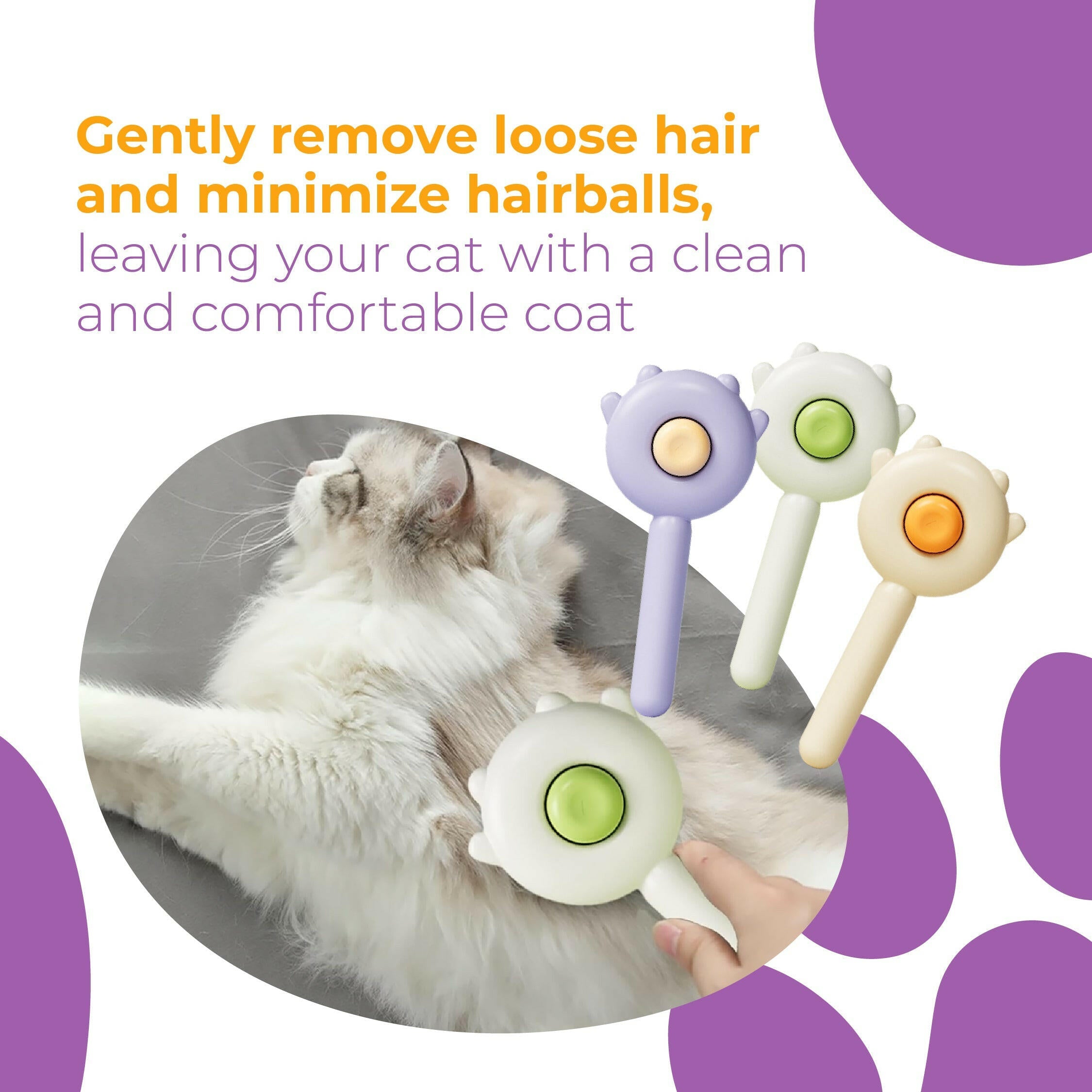 Burger-Shaped Cat Brush - Say Goodbye to Loose Hairballs
