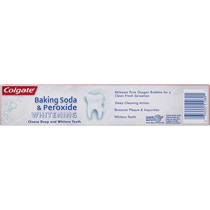 Colgate Baking Soda and Peroxide Whitening Gel Toothpaste, Frosty Mint, 6 oz