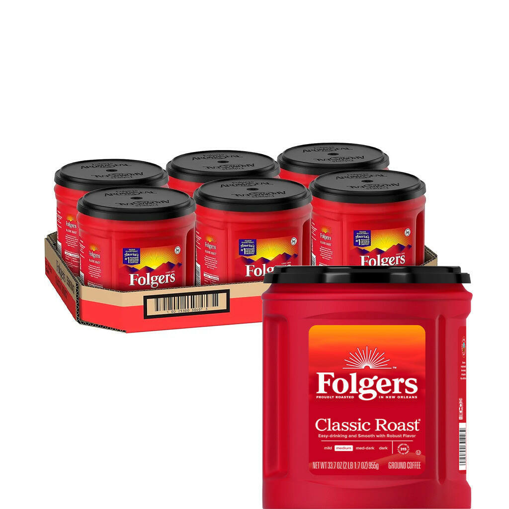 Folgers Classic Roast Ground Coffee, 33.7 Ounce