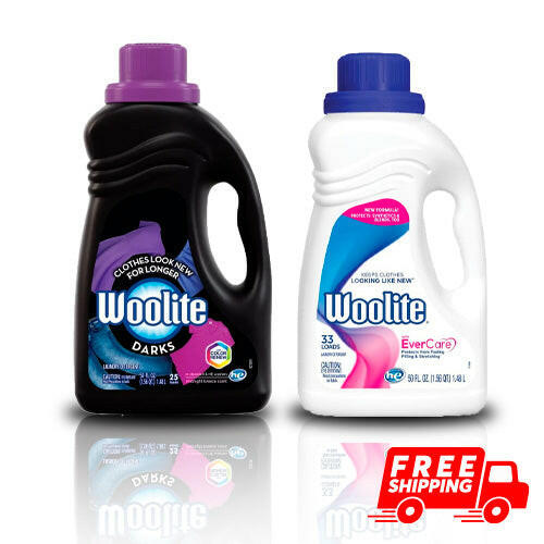 Woolite Clean & Care Liquid Laundry Detergent, 50 Oz + Woolite Dark Care Laundry Detergent, 50 oz.