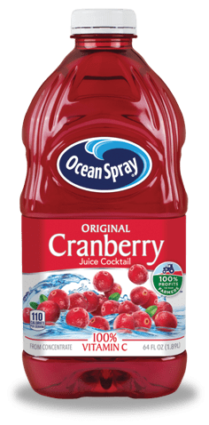 1 Ocean Spray Cranberry Cocktail Juice, 64 oz + 3 Ocean Spray Jellied Cranberry Sauce, 14 oz.