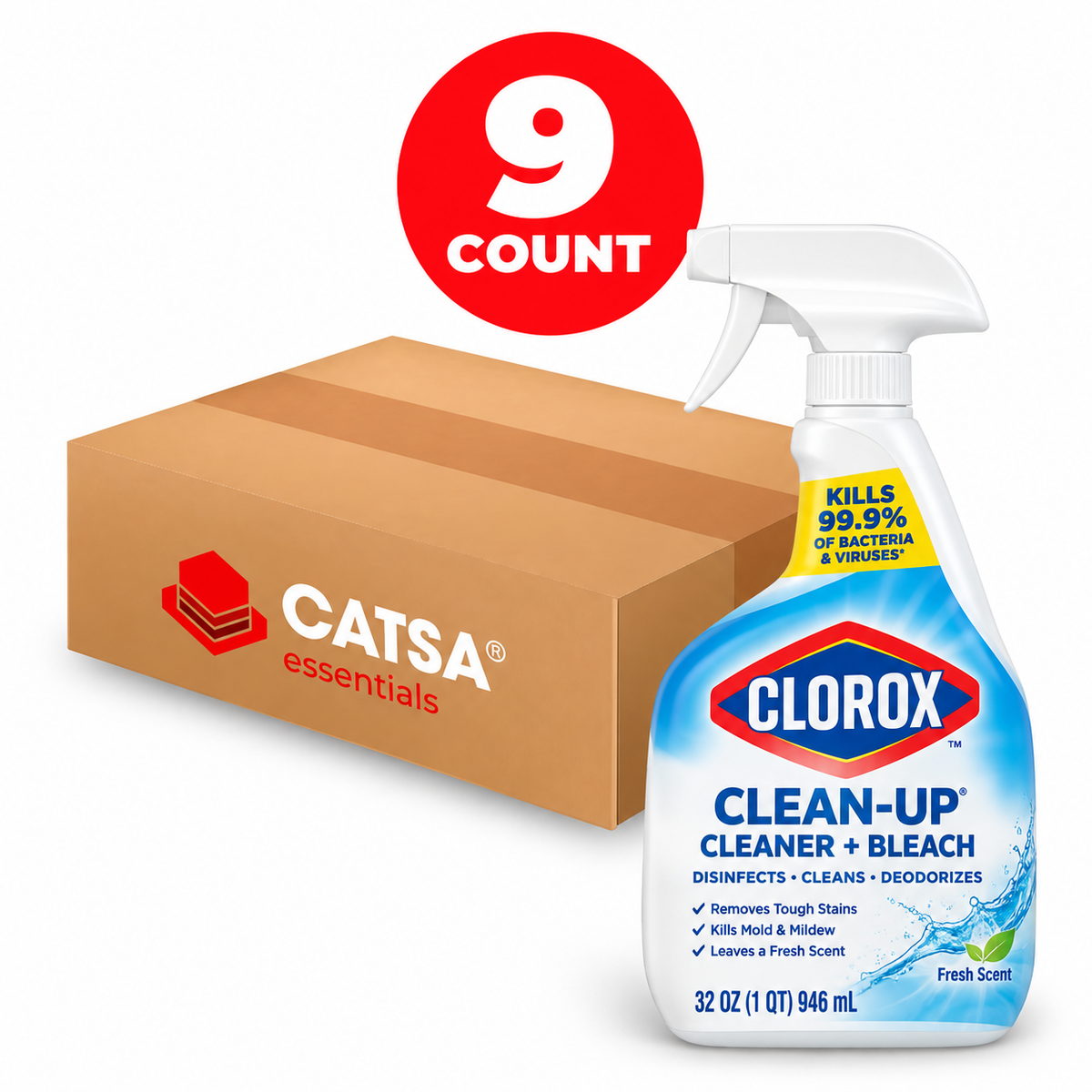 CLOROX CLEAN-UP CLEANER SPRAY 32 OZ - PACK OF 9