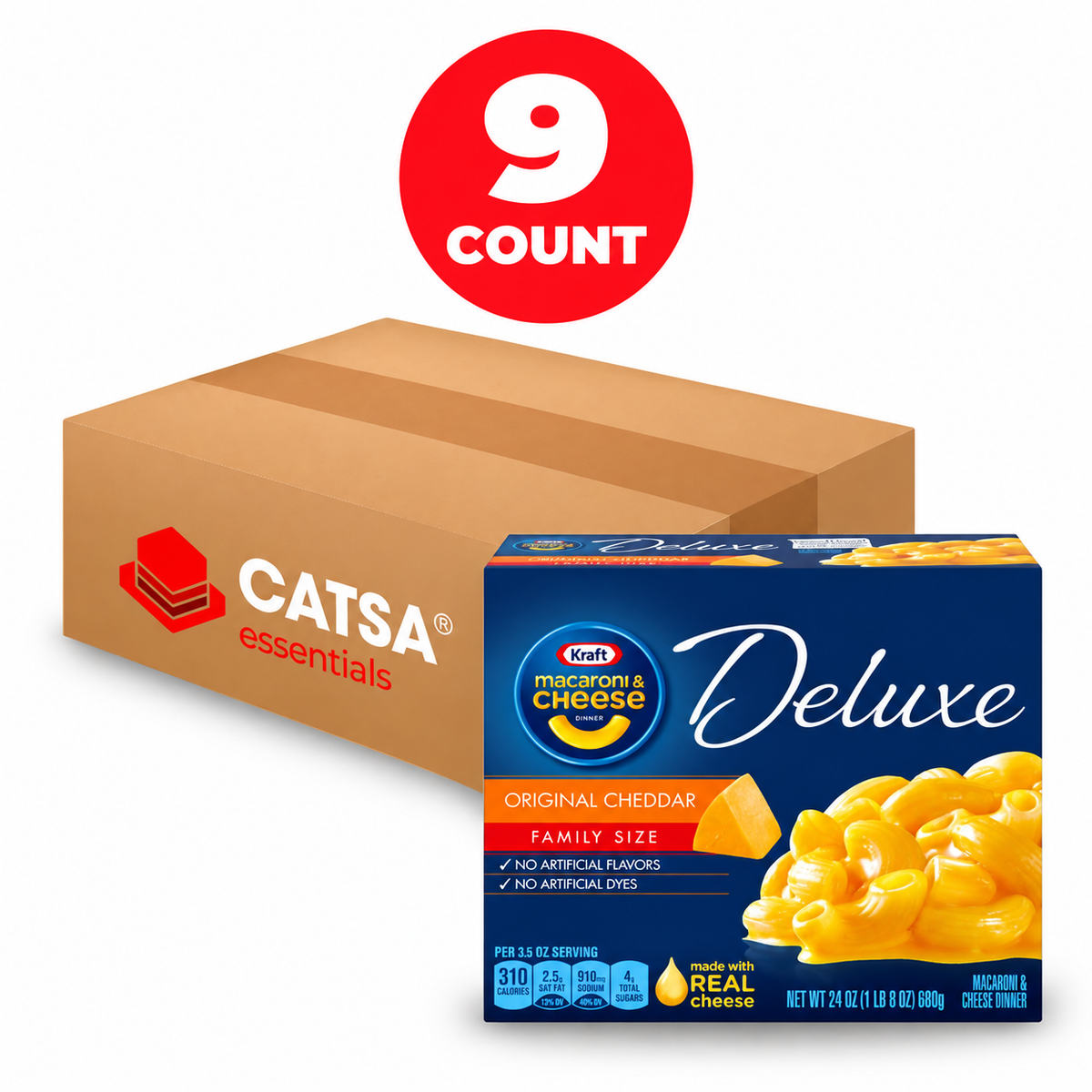 KRAFT DELUXE MAC & CHEESE 24 OZ - PACK OF 9