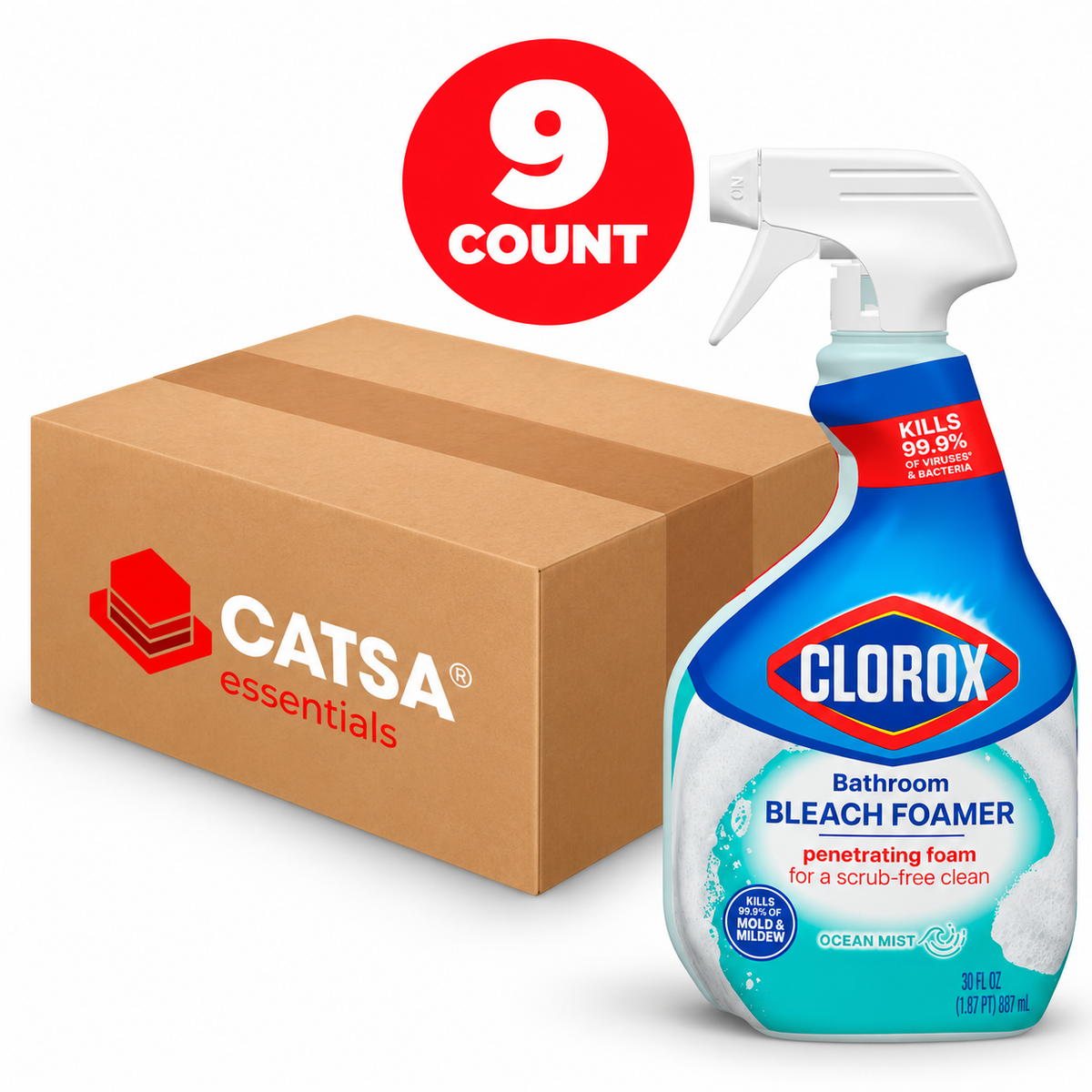 CLOROX BLEACH FOAM 30 OZ - PACK OF 9