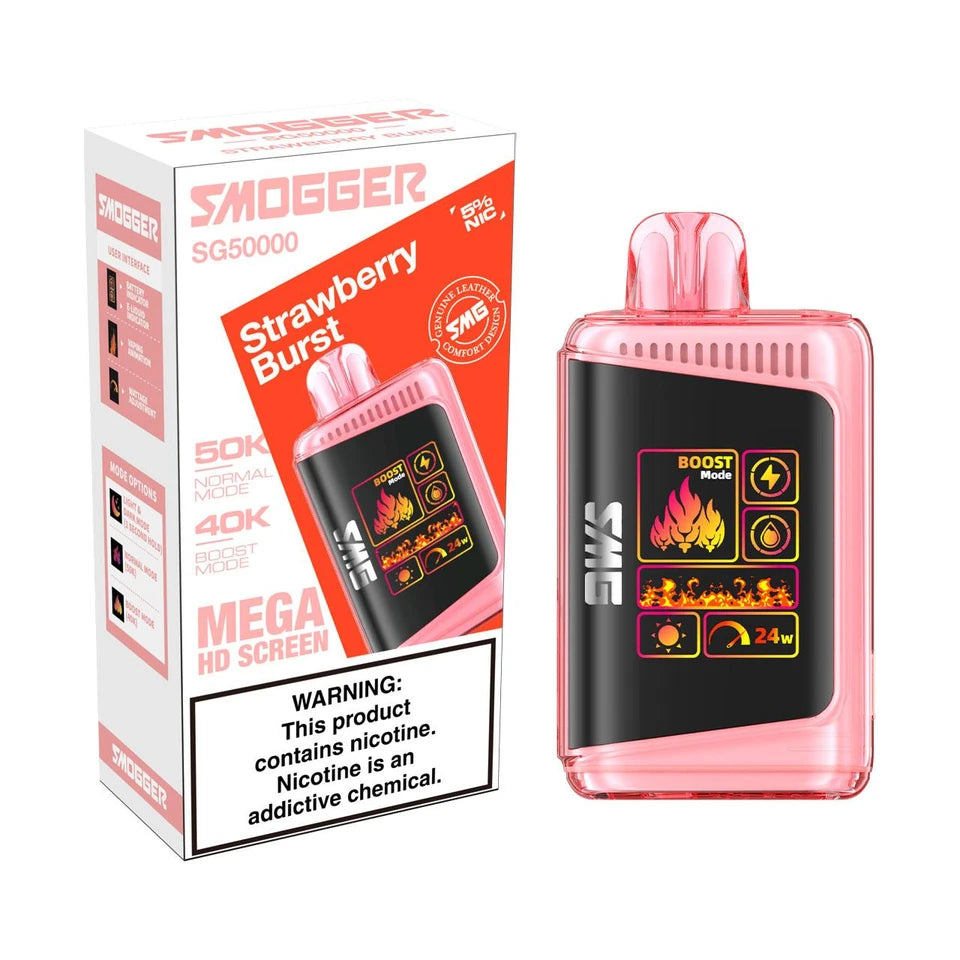 Smogger SG50000 Disposable Vape – 50,000 Puffs Rechargeable Device Multiple Flavors