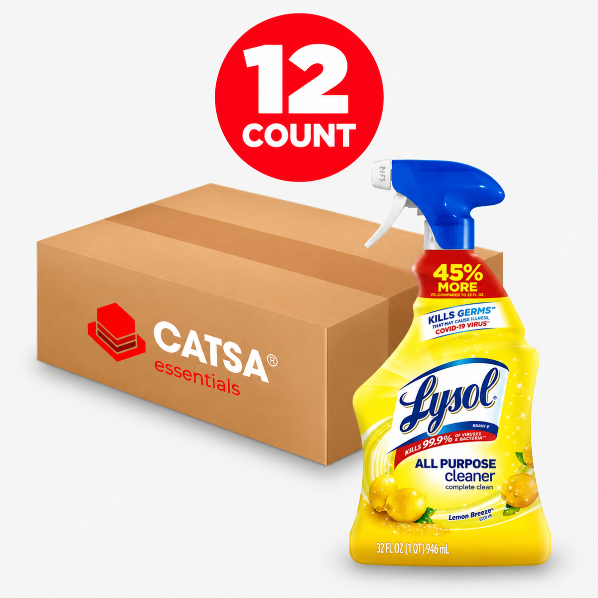 LYSOL ALL PURPOSE CLEANER 32 OZ - PACK OF 12
