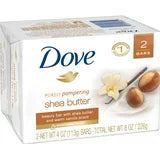 Dove Purely Pampering Shea Butter Beauty Bar, 4 oz, 2 Bar